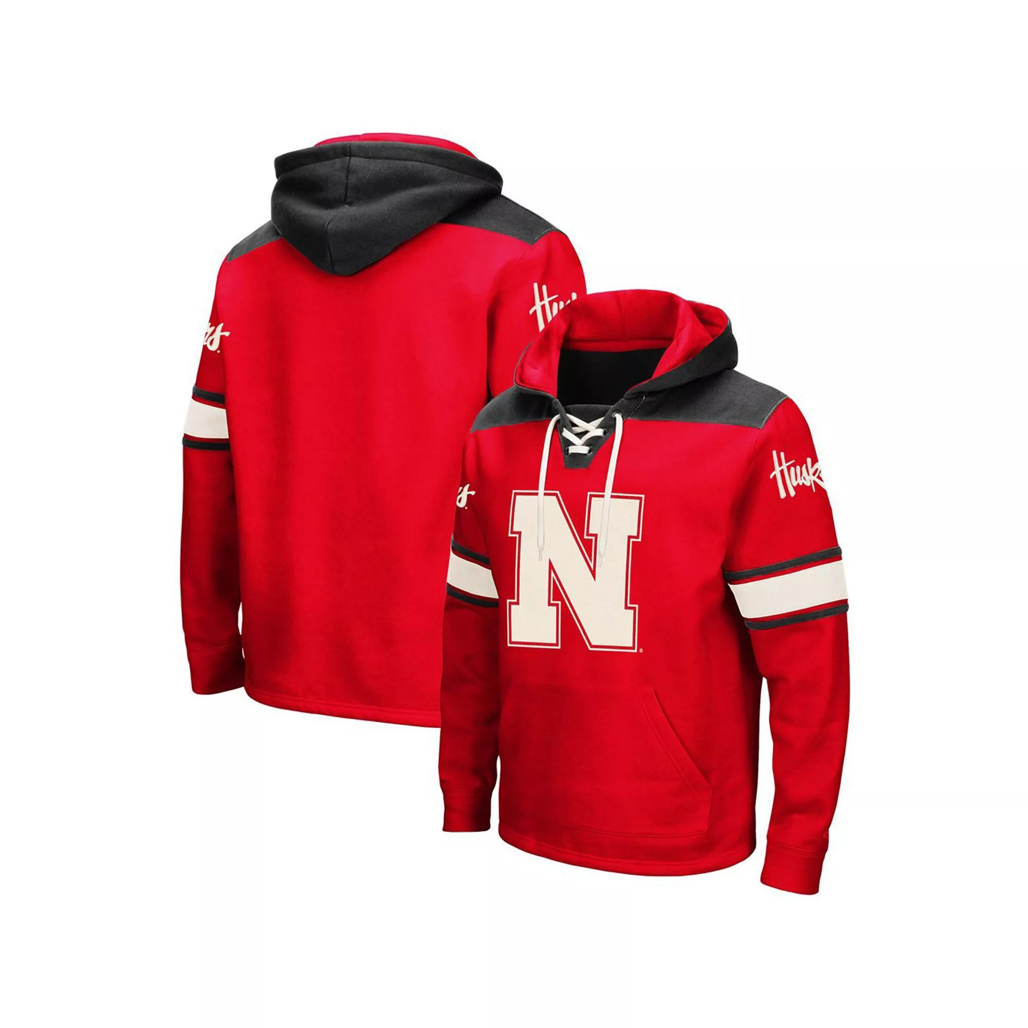 Men's Colosseum Scarlet Nebraska Huskers 2.0 Lace-Up Pullover Hoodie, Size: Small, Red Product Image