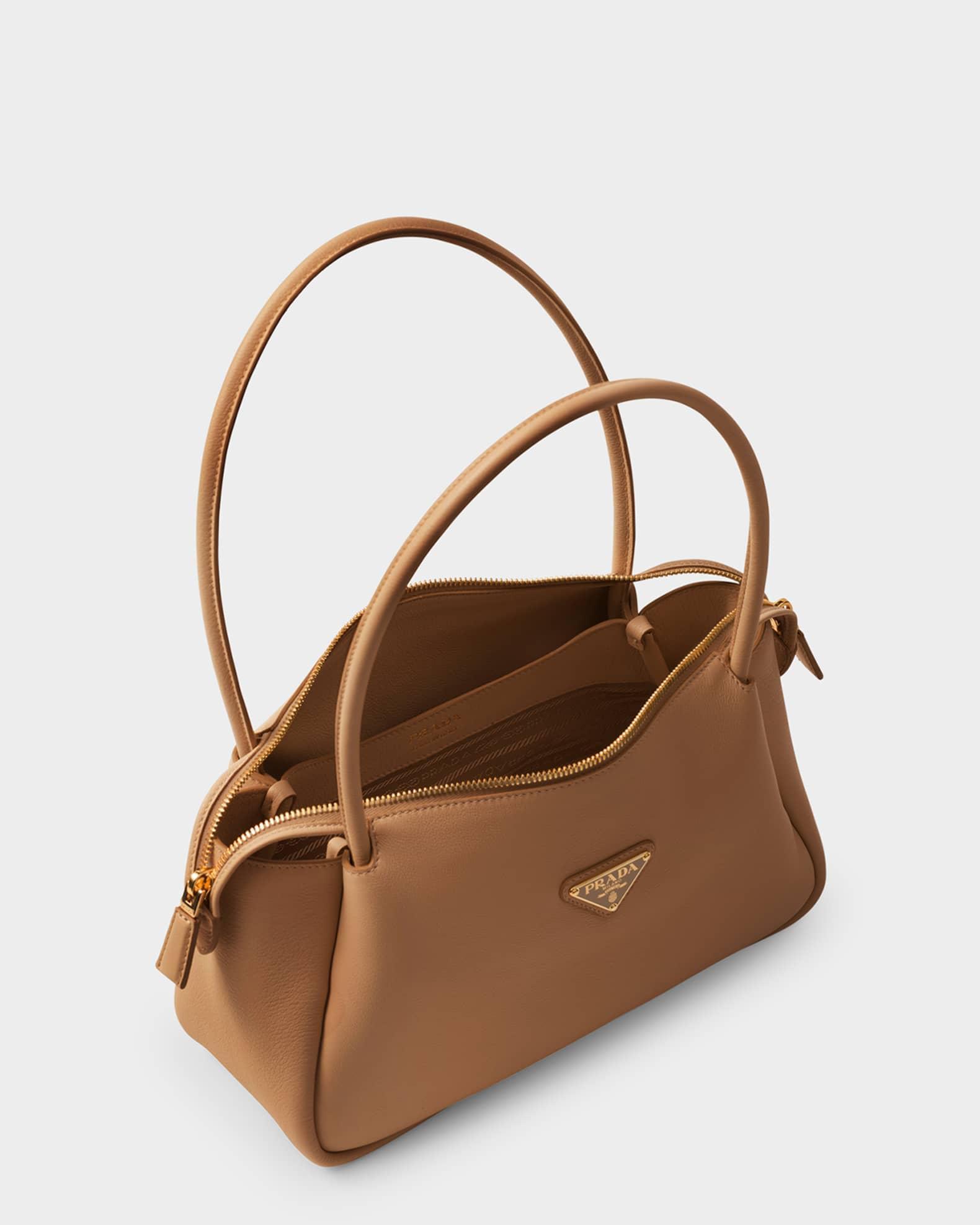 Medium Zip Grain Leather Shoulder Bag Product Image