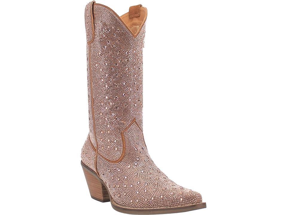Dingo Silver Dollar Rhinestone Embellished Leather Western Boots Product Image