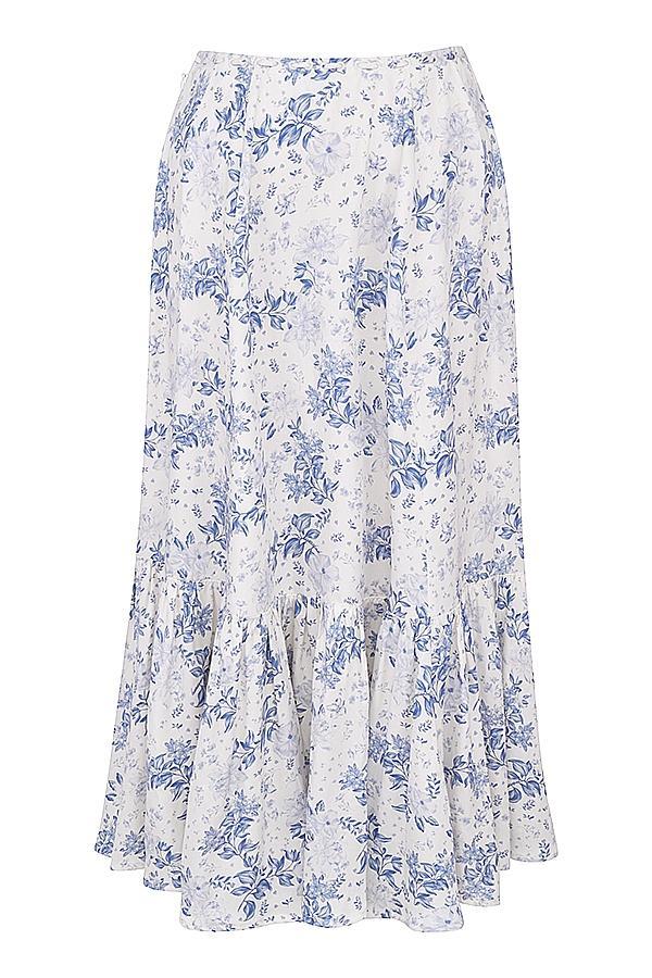 Aitana  blue print midi skirt Product Image