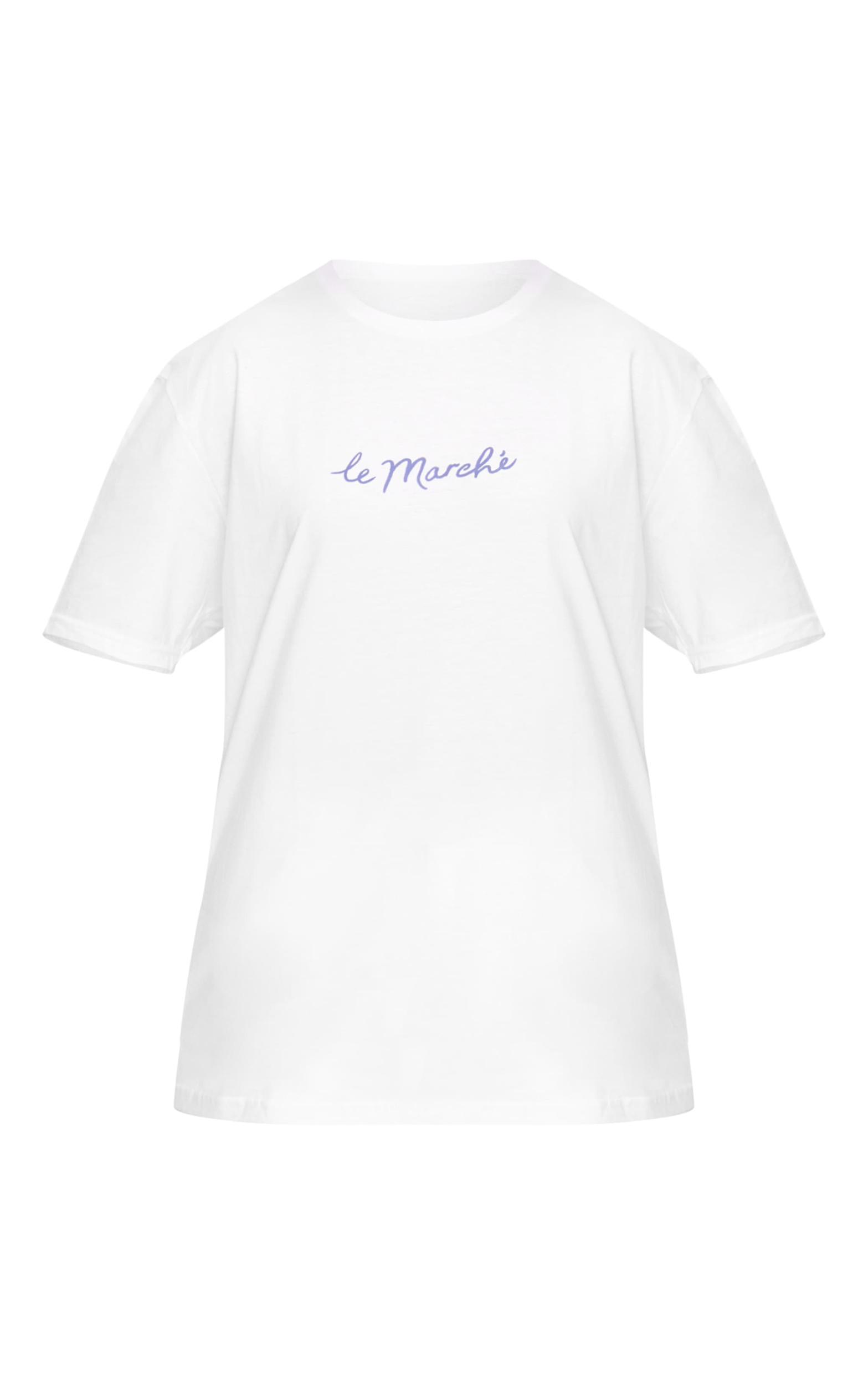 White Le Marche Graphic Oversized T-shirt Product Image