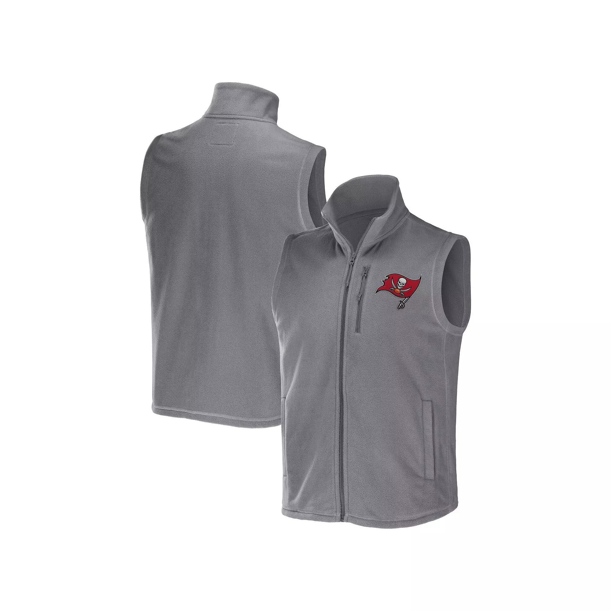 Mens NFL x Darius Rucker Collection by Fanatics Gray Tampa Bay Buccaneers Polar Fleece Full-Zip Vest Product Image