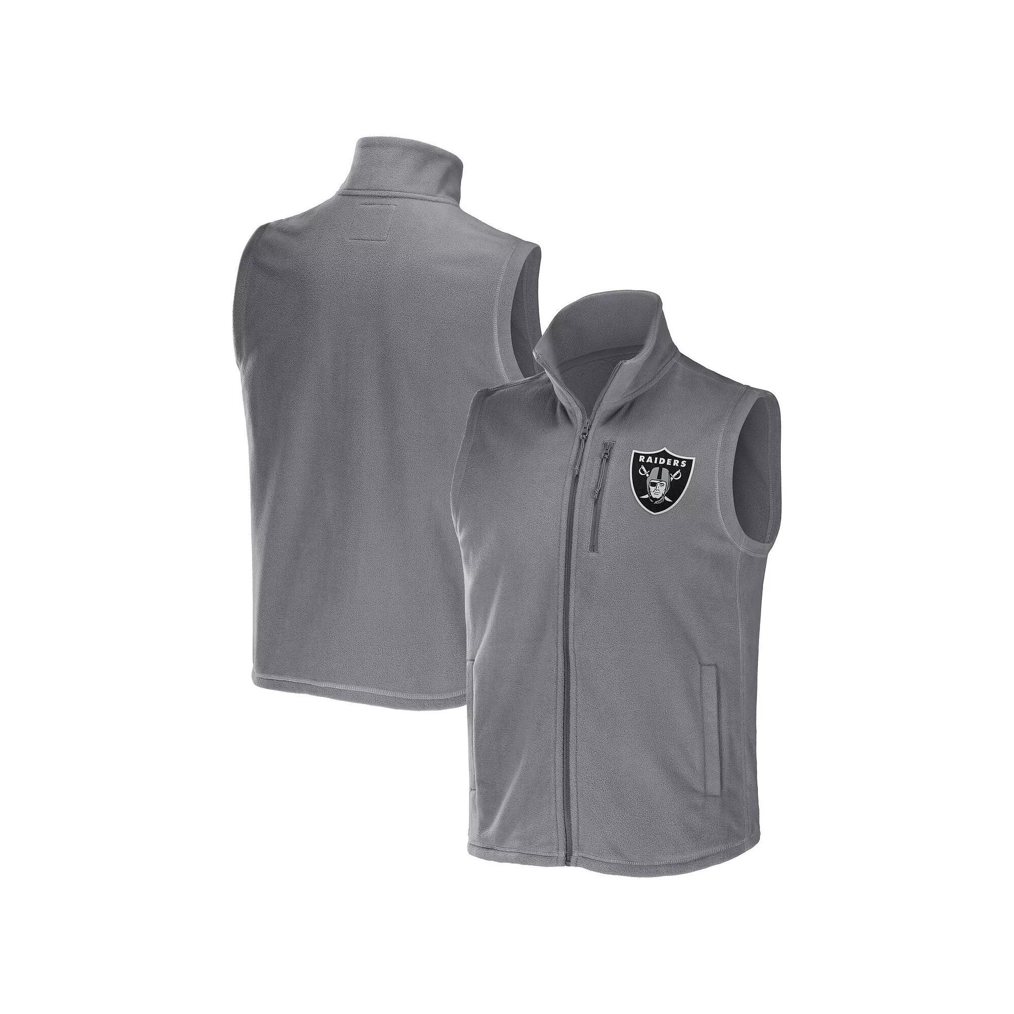 Men's NFL x Darius Rucker Collection by Fanatics Gray Cleveland Browns Polar Fleece Full-Zip Vest, Size: Small, Grey Product Image
