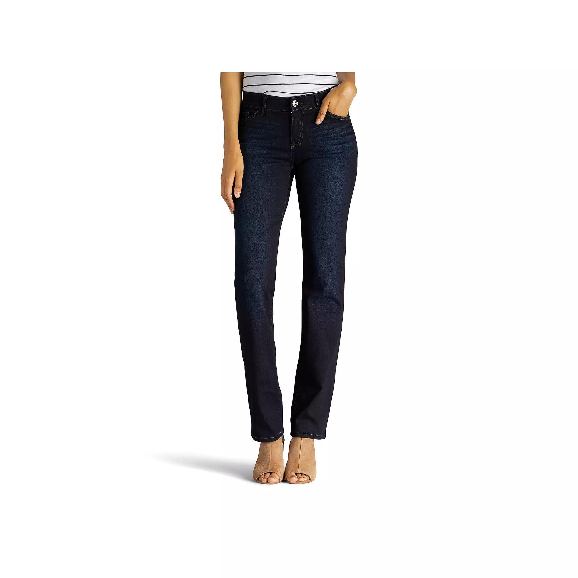 Women's Lee® Flex Motion Straight-Leg Jeans, Size: 16 Regular, Niagara Product Image