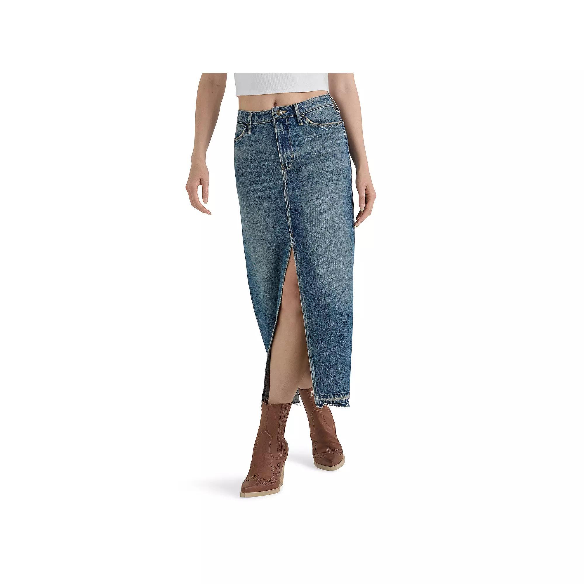 Womens Wrangler Denim Maxi Skirt Product Image