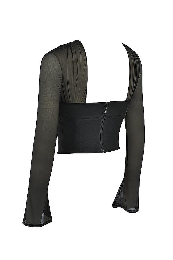 Mina Black Structured Corset Product Image