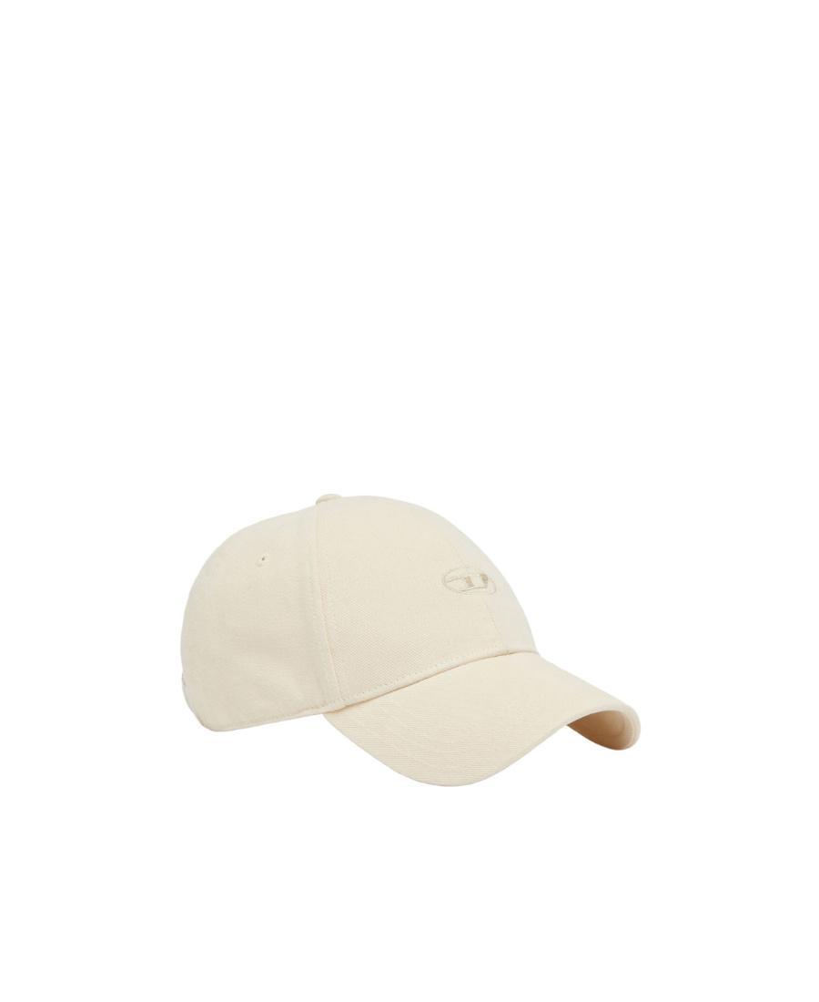 DIESEL Baseball Cap In Washed Cotton Twill In White Product Image