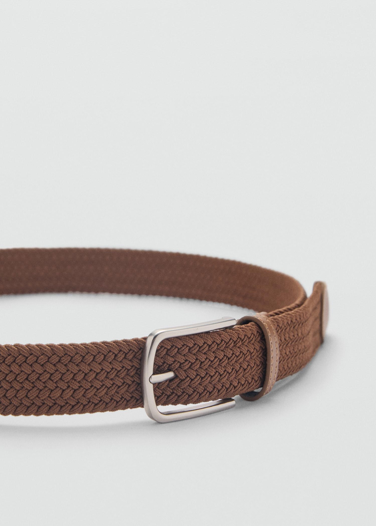 Braided elastic belt - Men | MANGO USA Product Image