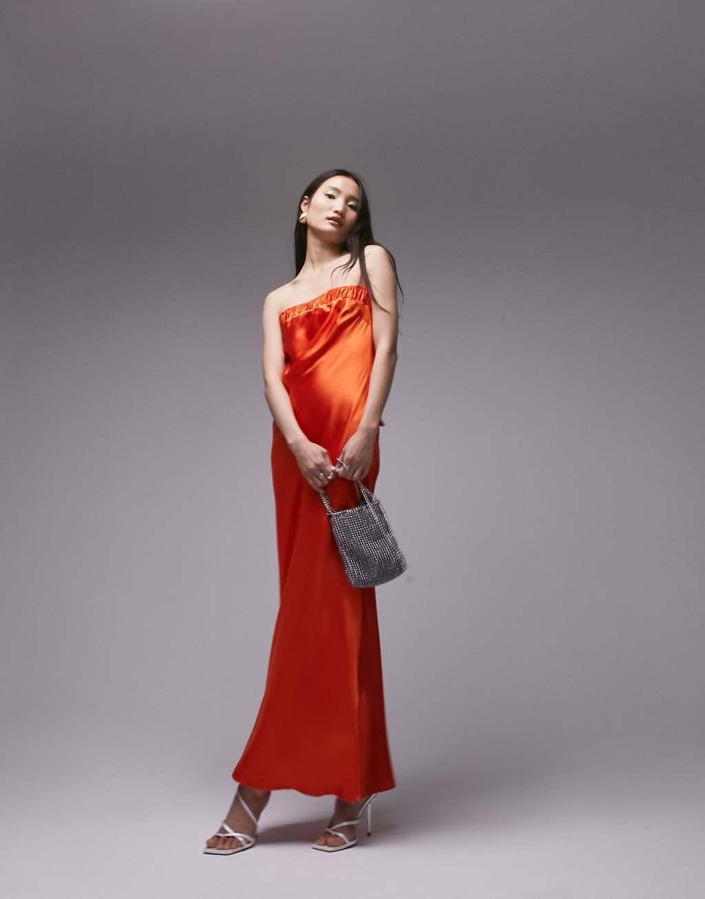 Topshop bandeau midi column dress Product Image