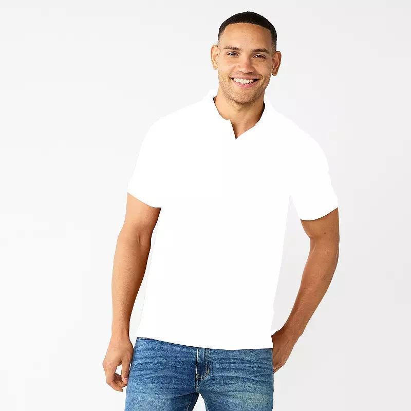 Men's Sonoma Goods For Life® Short Sleeve Relaxed Fit Pique Polo, Size: Medium, Tijuana Blue Product Image