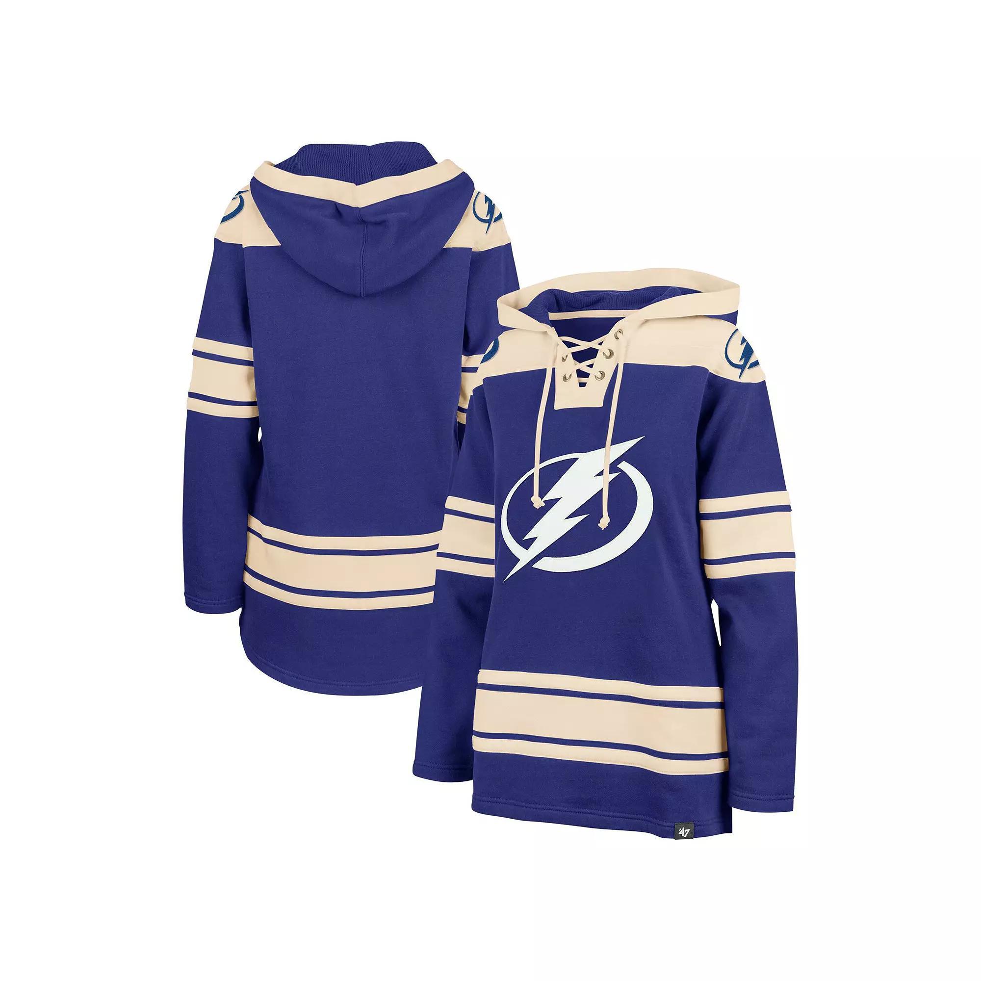 Women's '47  Royal Buffalo Sabres Superior Lacer Pullover Hoodie, Size: 2XL, Blue Product Image