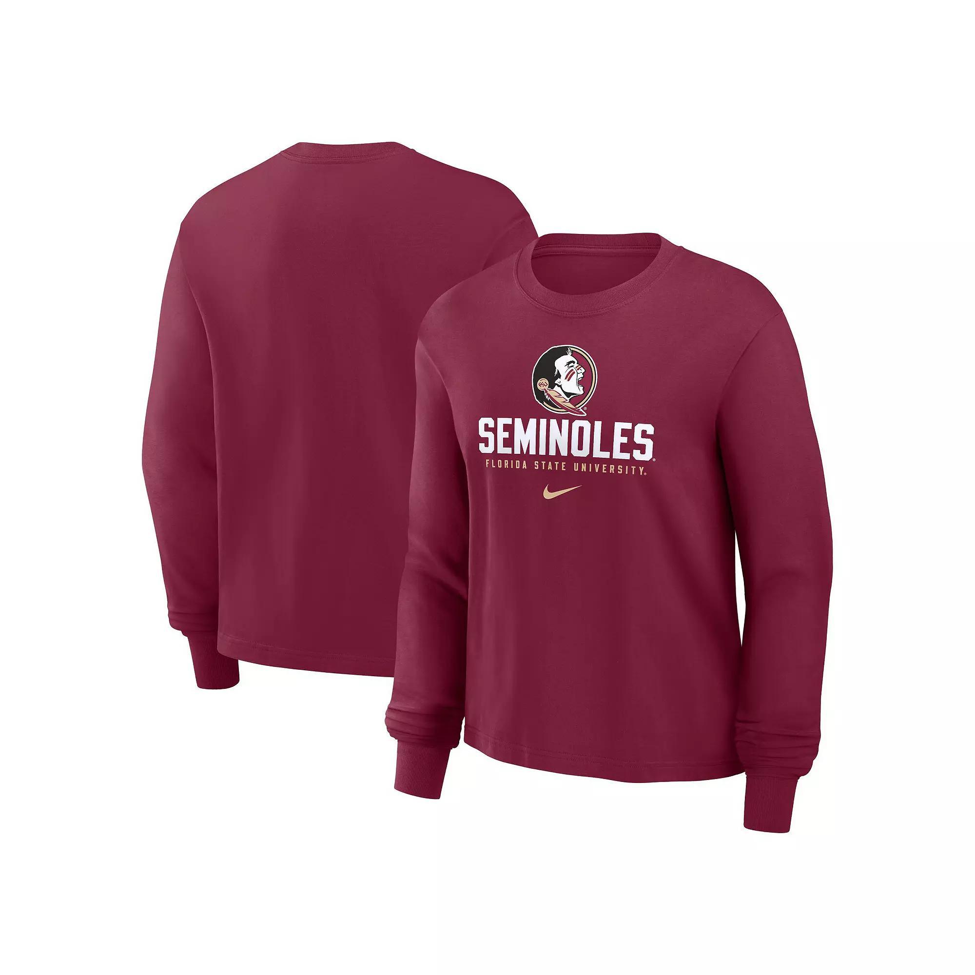 Women's Nike College Navy Seattle Seahawks Boxy Long Sleeve T-Shirt, Size: XS, Blue Product Image