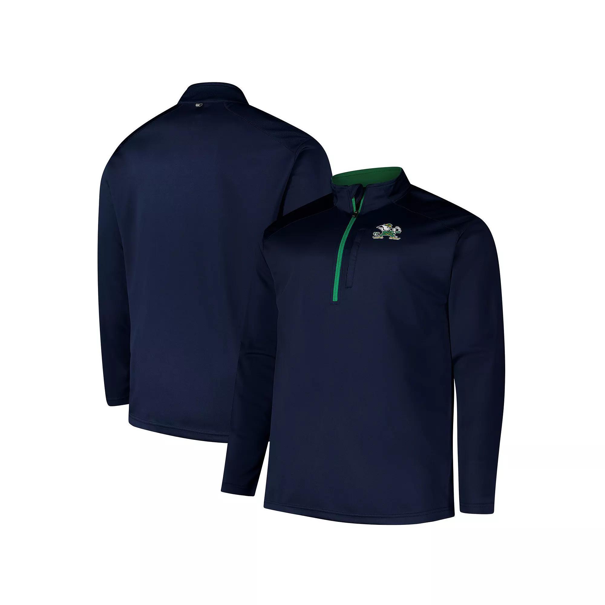 Men's Fanatics Navy Notre Dame Fighting Irish Big & Tall Defender Quarter-Zip Top, Size: 5XB, Blue Product Image
