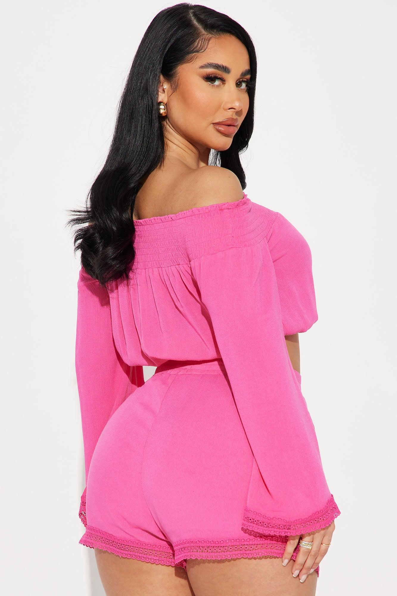 Down Time Short Set - Pink Product Image