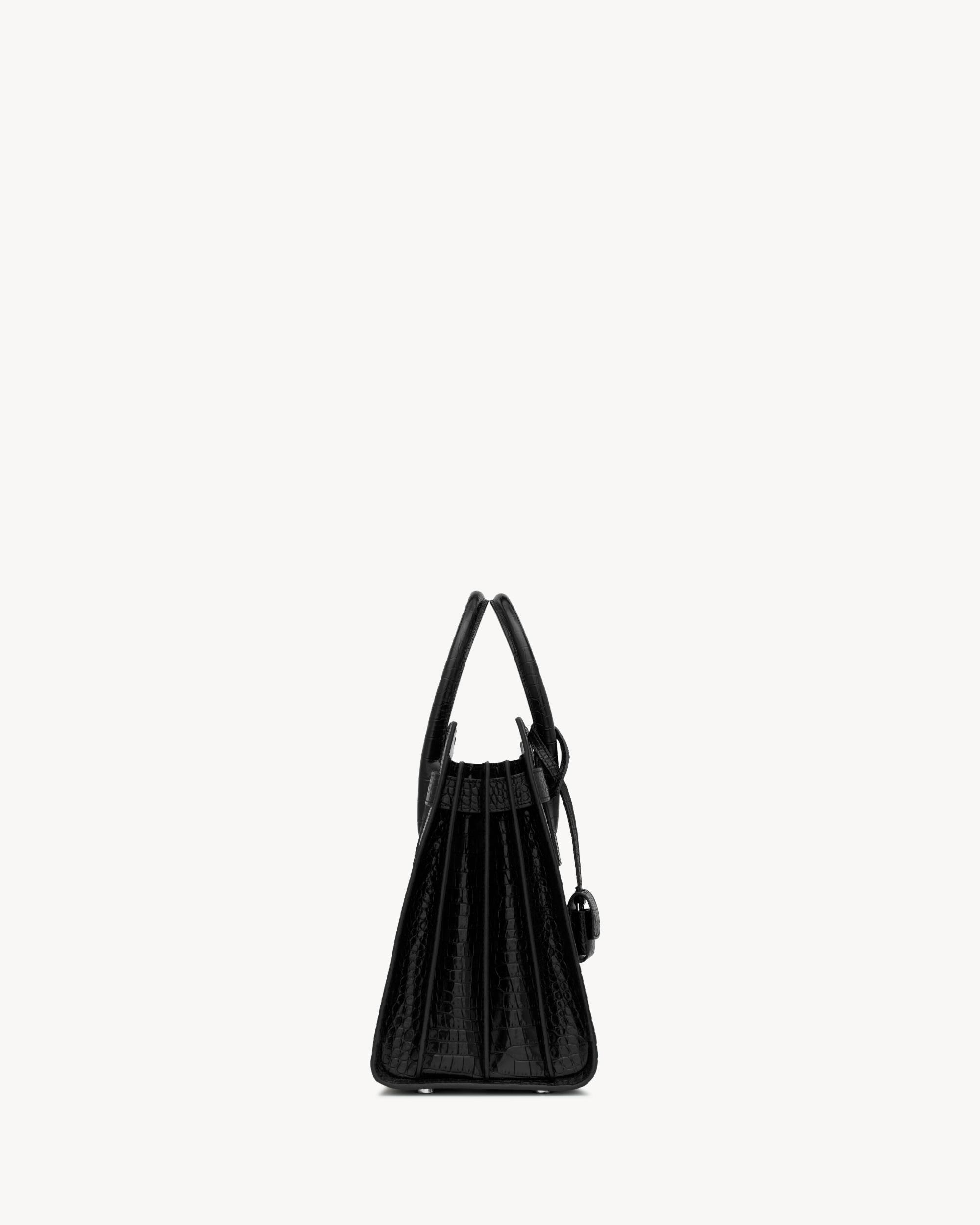 sac de jour in CROCODILE-EMBOSSED leather - small Product Image