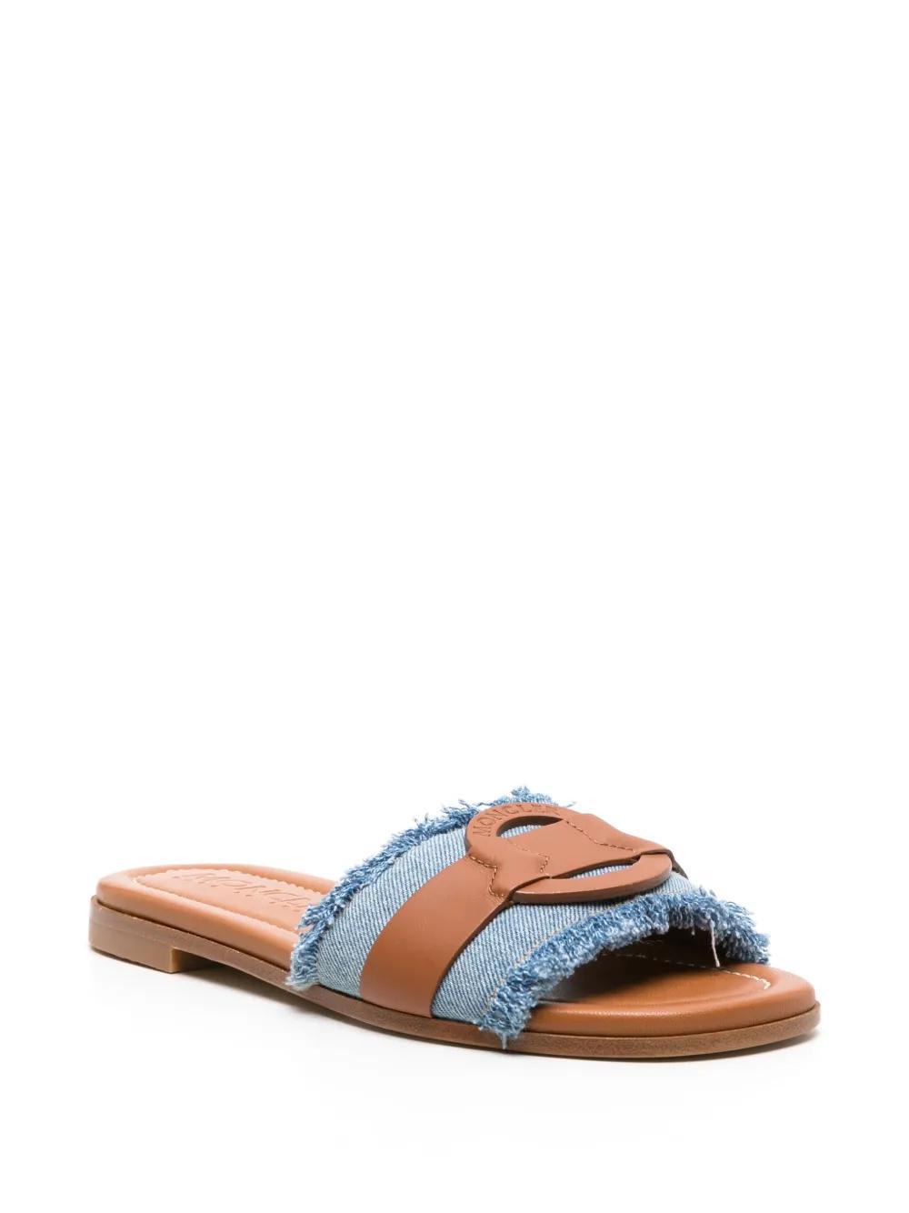 MONCLER Bell Slides In Blue Product Image