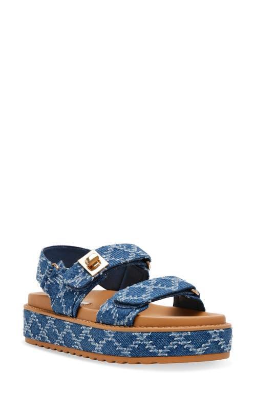 Steve Madden BigMona Raffia Buckle Detail Platform Sandals Product Image