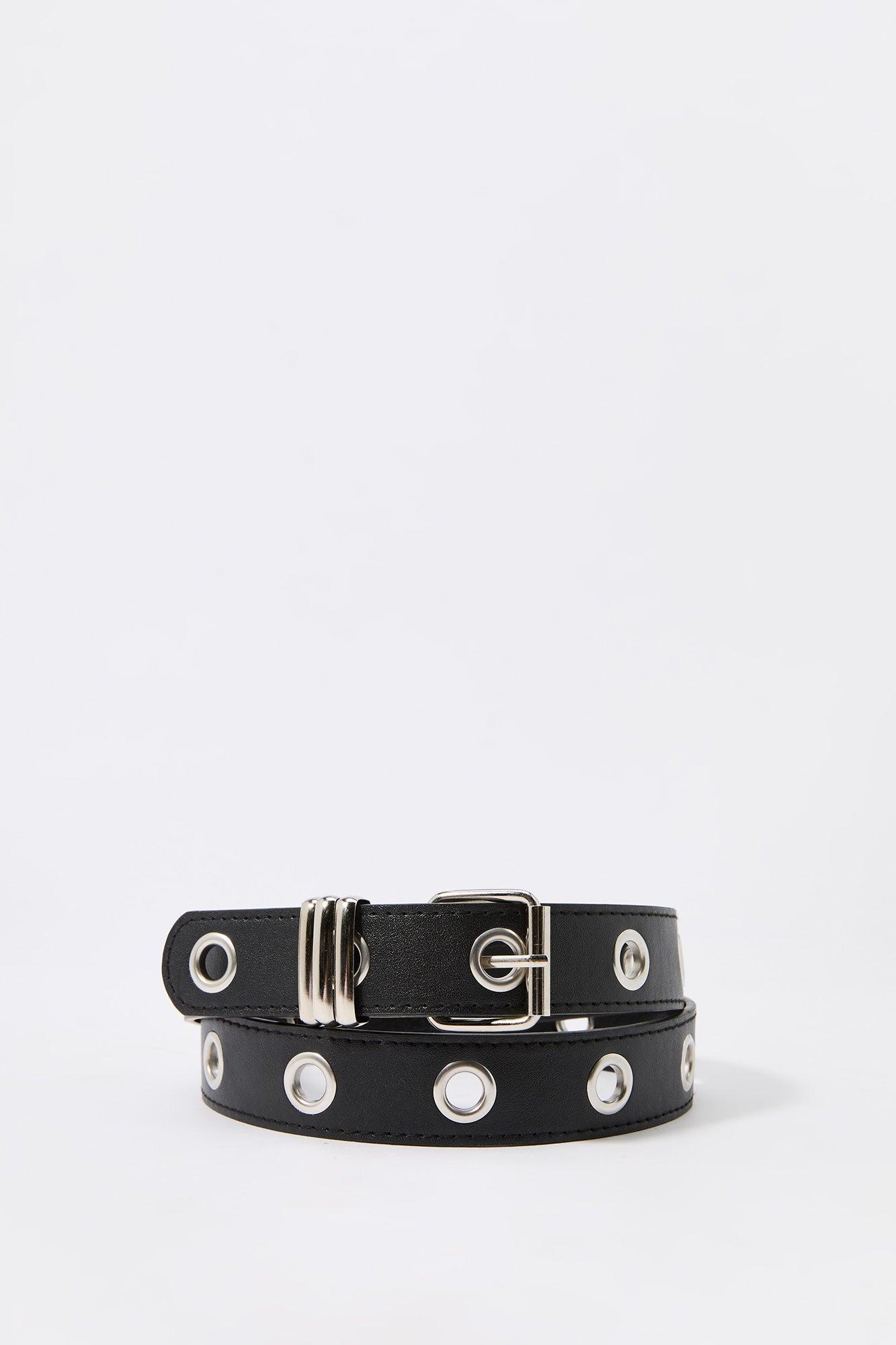 Layered Cross Chain Grommet Belt Female Product Image