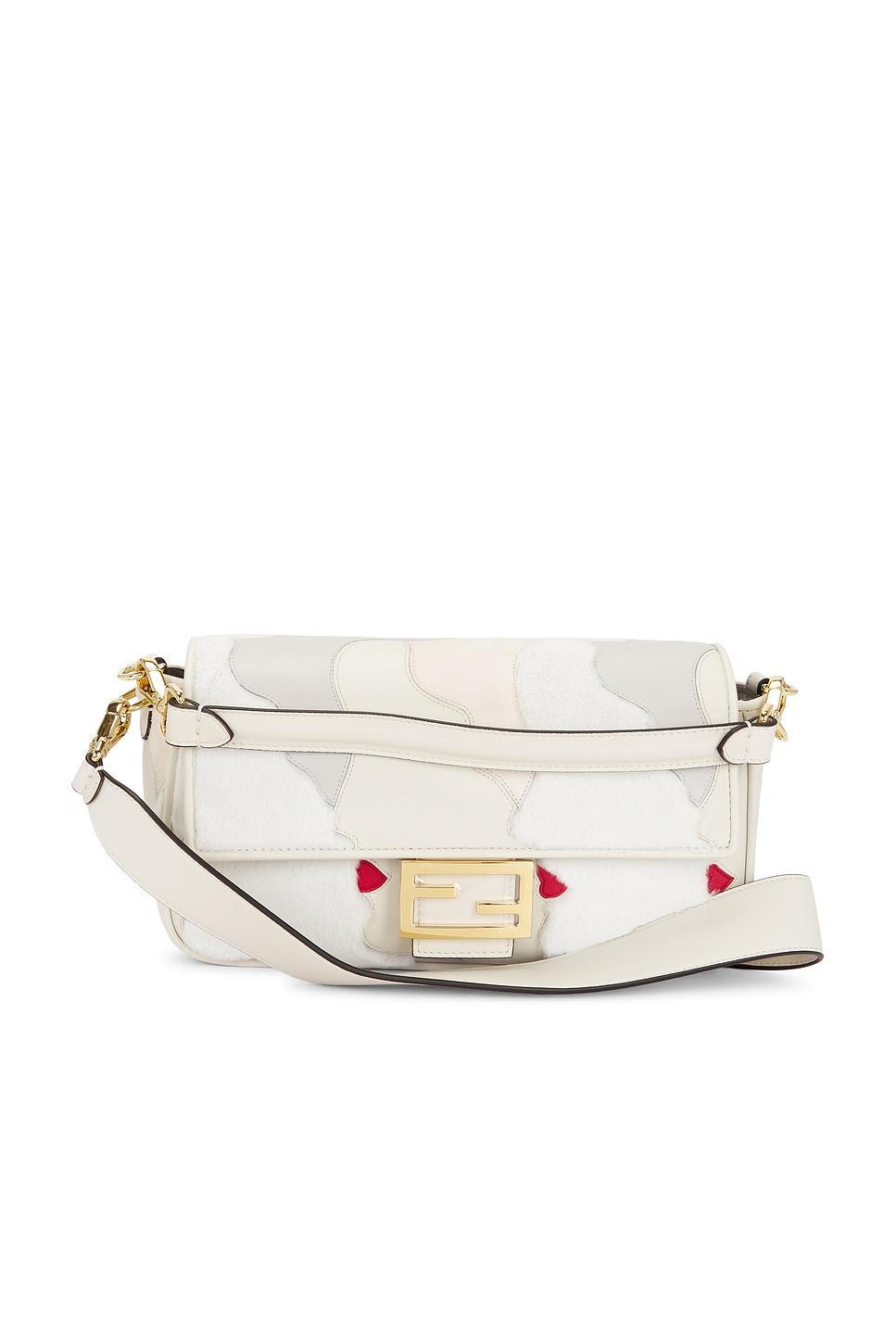 Fendi Mink Fur Nappa Faces Baguette Shoulder Bag FWRD Renew Product Image
