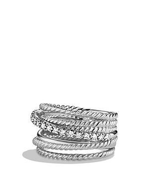 David Yurman Crossover Wide Ring with Diamonds Product Image