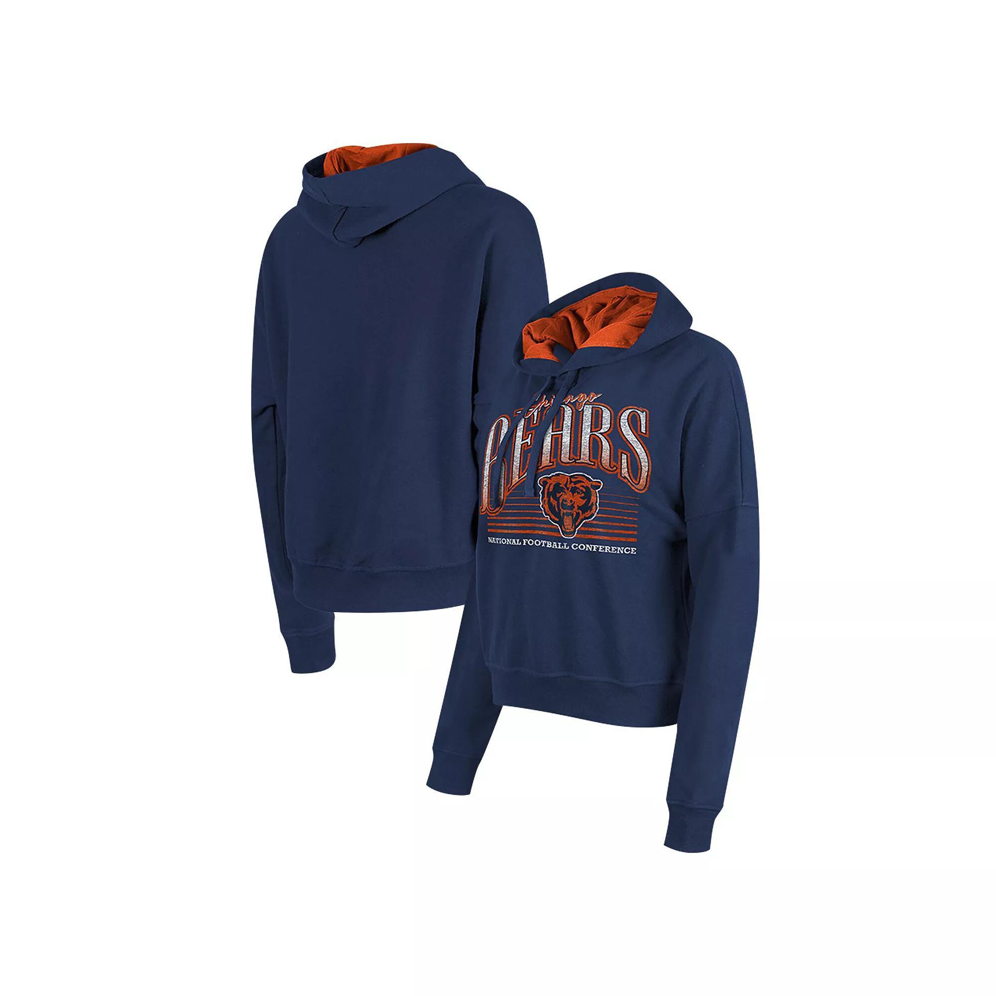 Women's New Era Royal Seattle Seahawks Throwback Boxy Pullover Hoodie, Size: 2XL, Blue Product Image