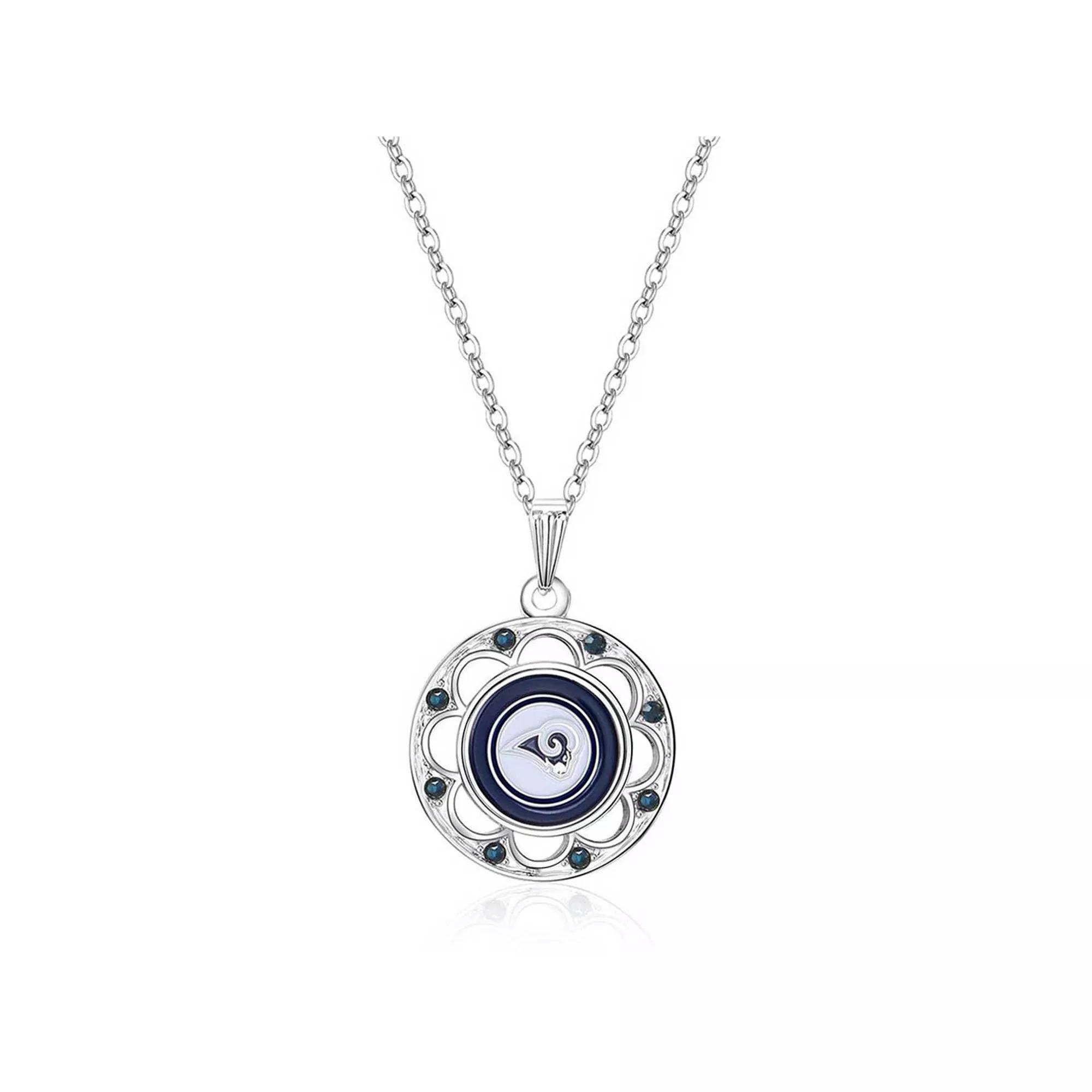 Women's Los Angeles Rams Circle Pendant Necklace, Blue Product Image