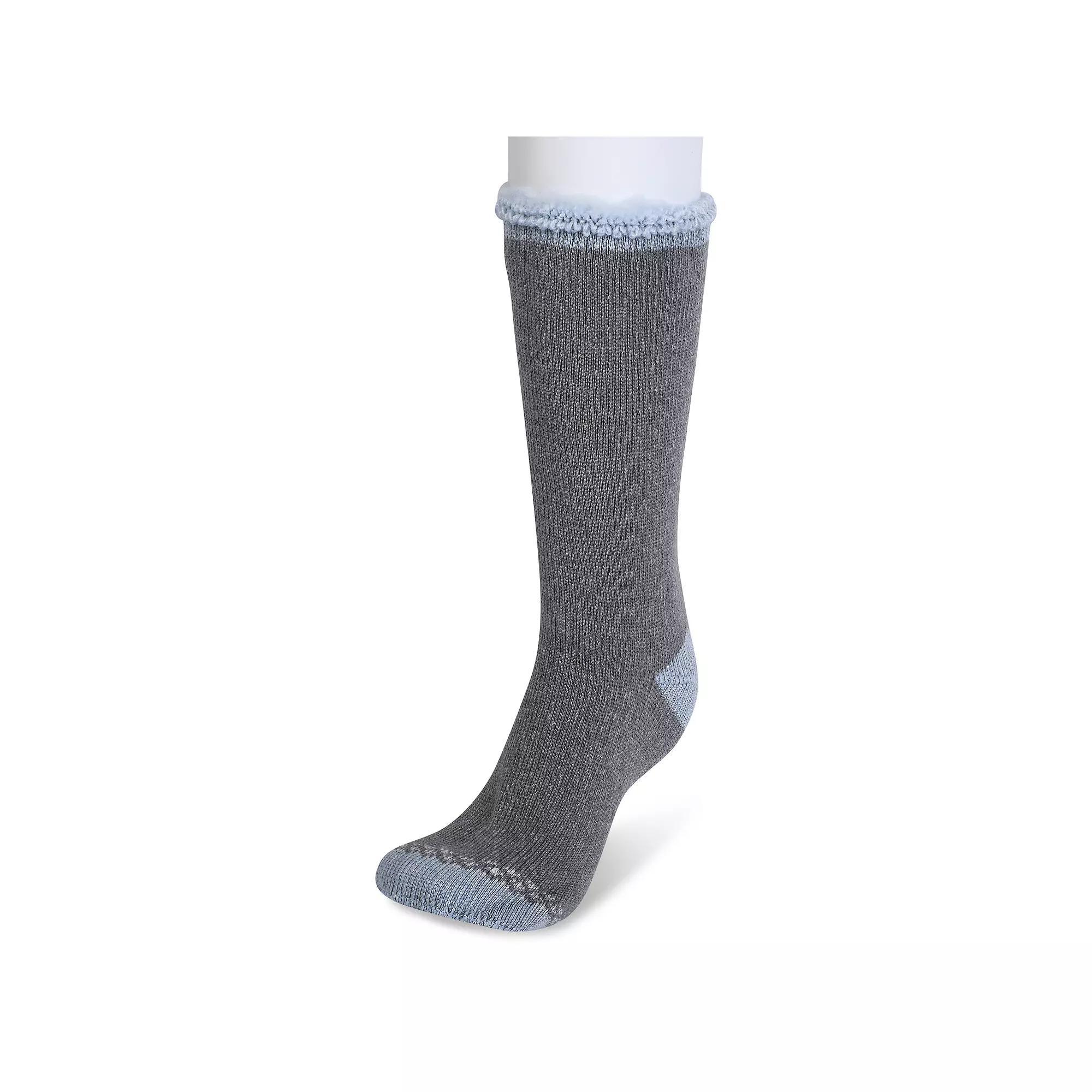 Women's GaaHuu 4X Brushed Thermal Socks, Gray Light Blue Product Image