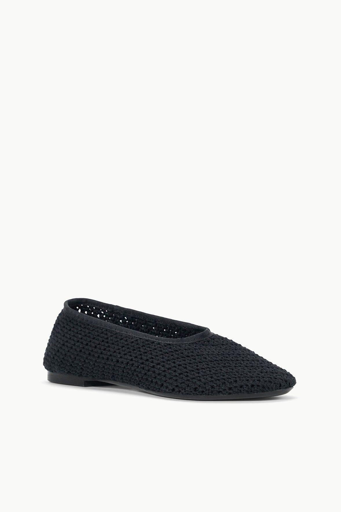 ALBA BALLET FLAT | BLACK CROCHET Product Image