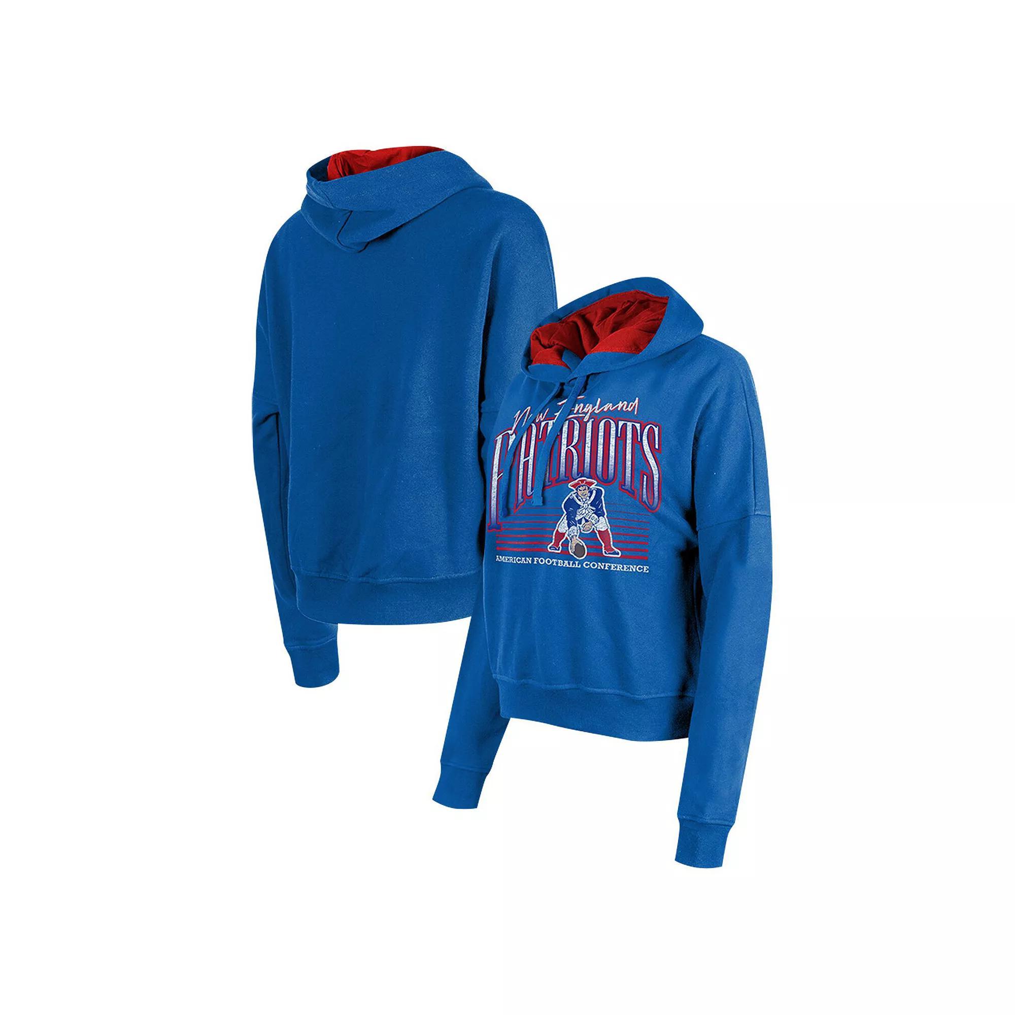 Women's New Era Orange Cleveland Browns Throwback Boxy Pullover Hoodie, Size: XL Product Image