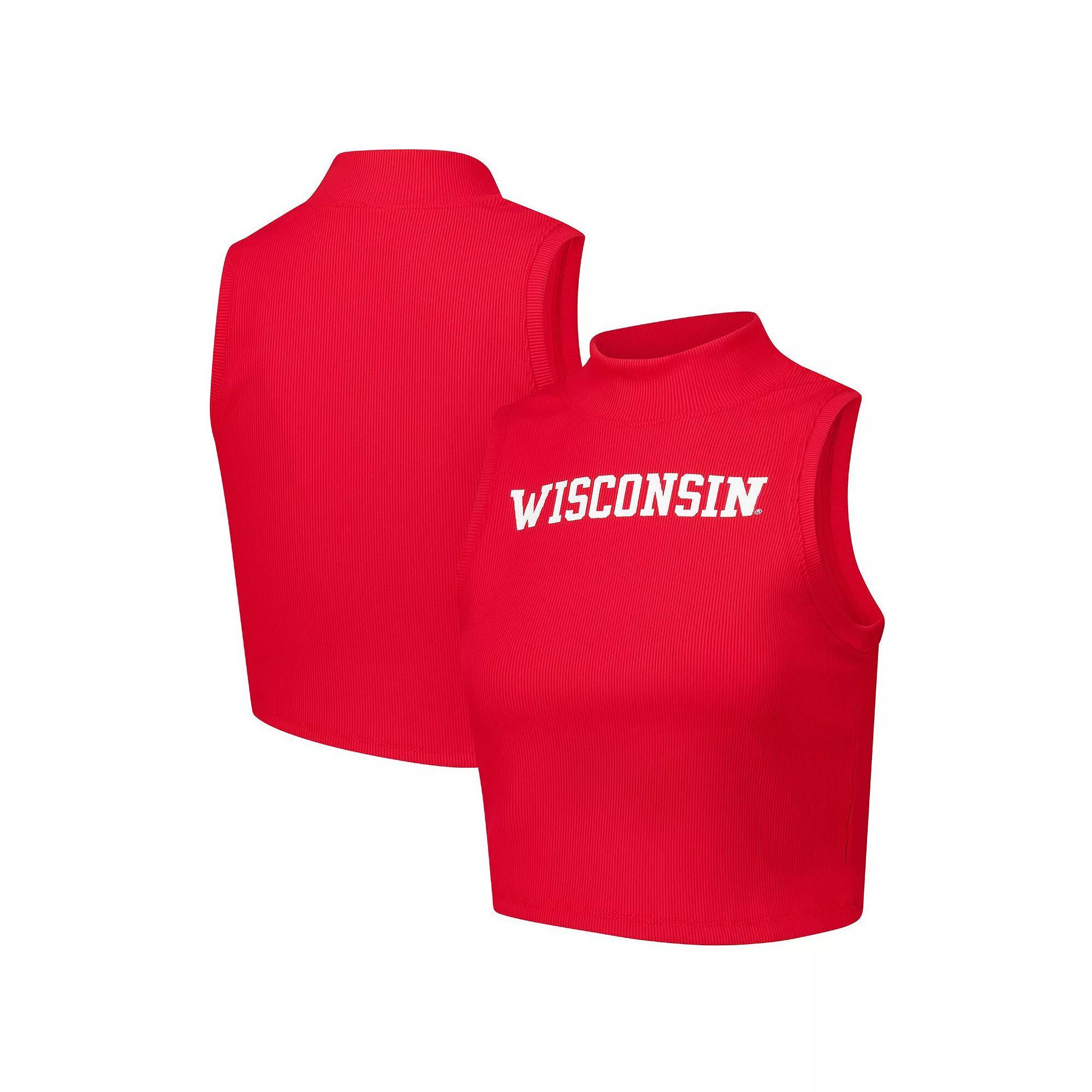 Women's ZooZatz Red Wisconsin Badgers Cropped Tank Top, Size: XS Product Image