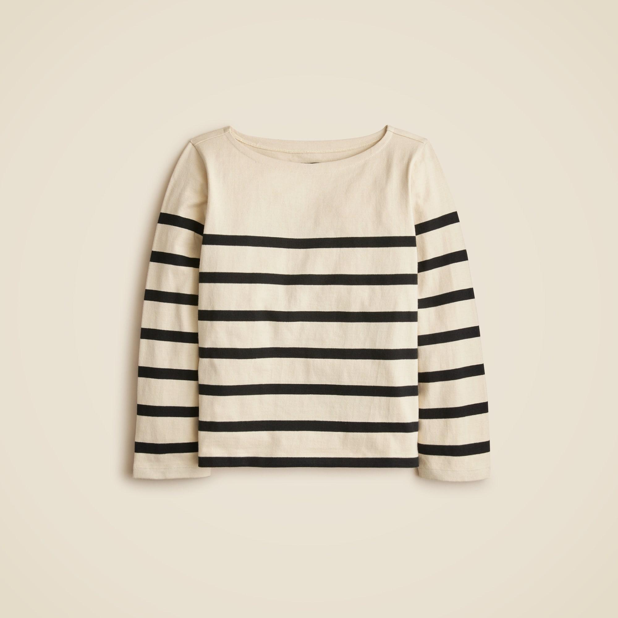 Classic mariner cloth boatneck T-shirt in stripe Product Image