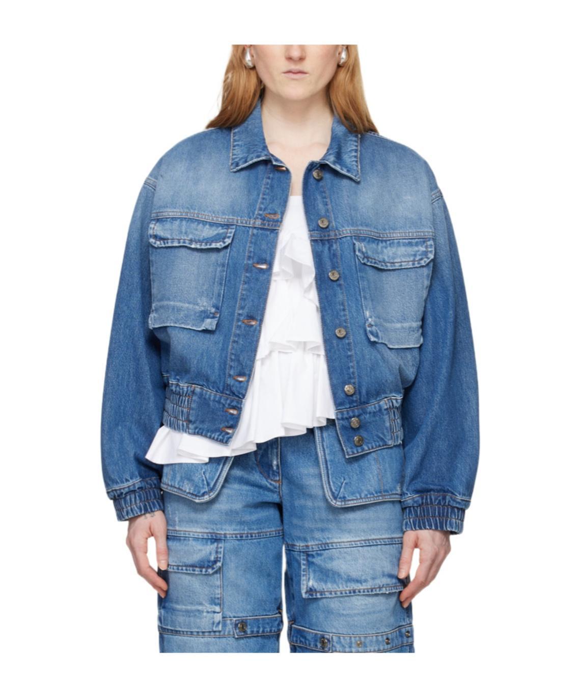 MSGM Indigo Oversized Denim Jacket In 89 Blue Product Image