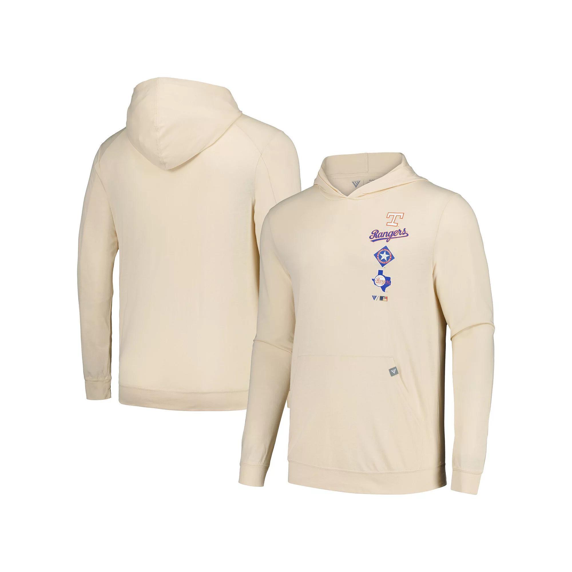 Mens Levelwear Cream Texas Rangers Base Line Pullover Hoodie Product Image