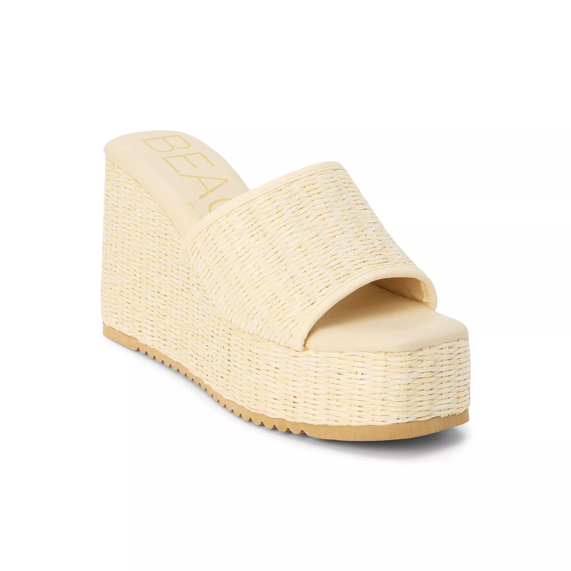 Beach by Matisse Marche Platform Wedge Women's Sandals, Size: 10, Ivory Product Image