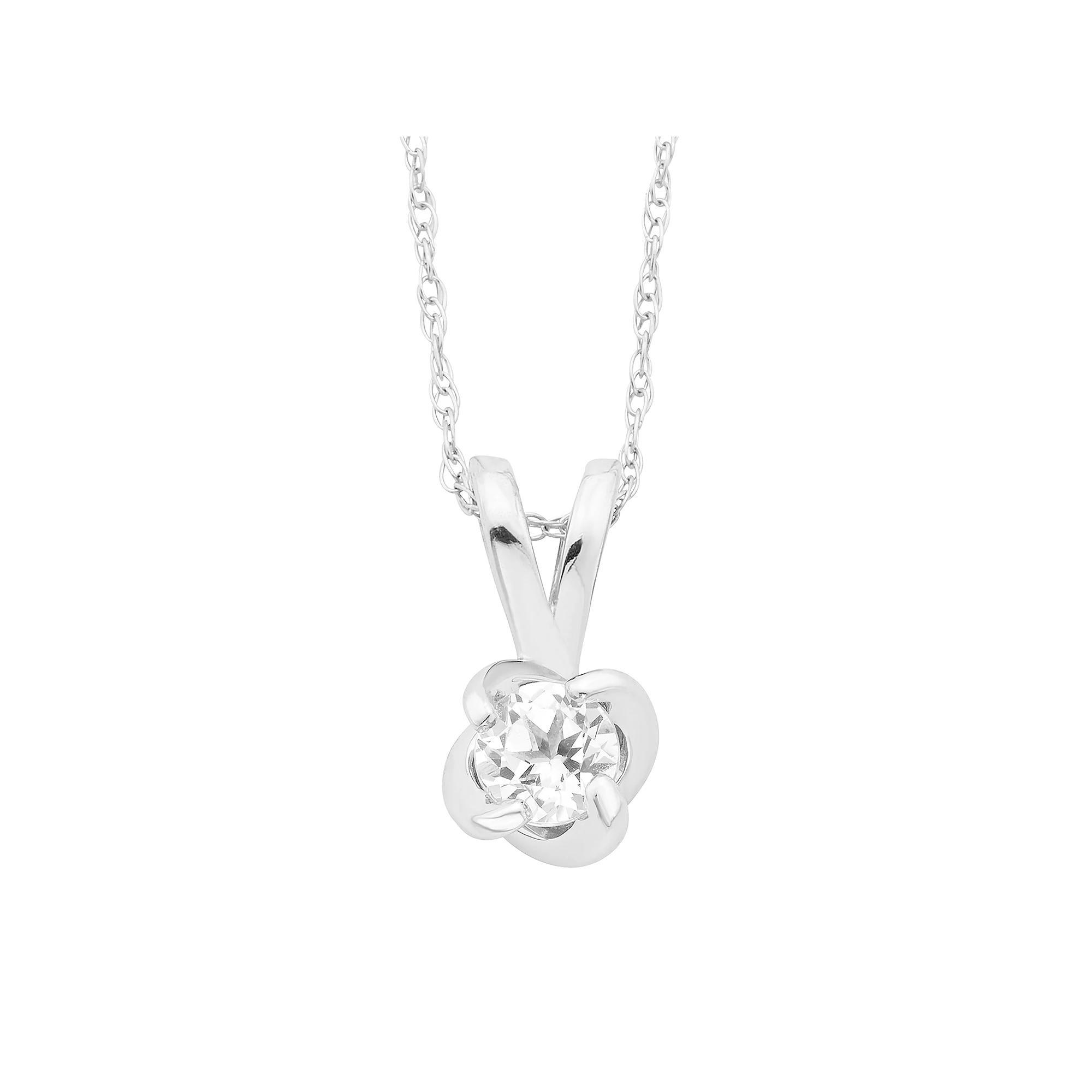 Boston Bay Diamonds Sterling Silver Birthstone Swirl Pendant Necklace, Women's, Size: 18", Created White Blue Product Image
