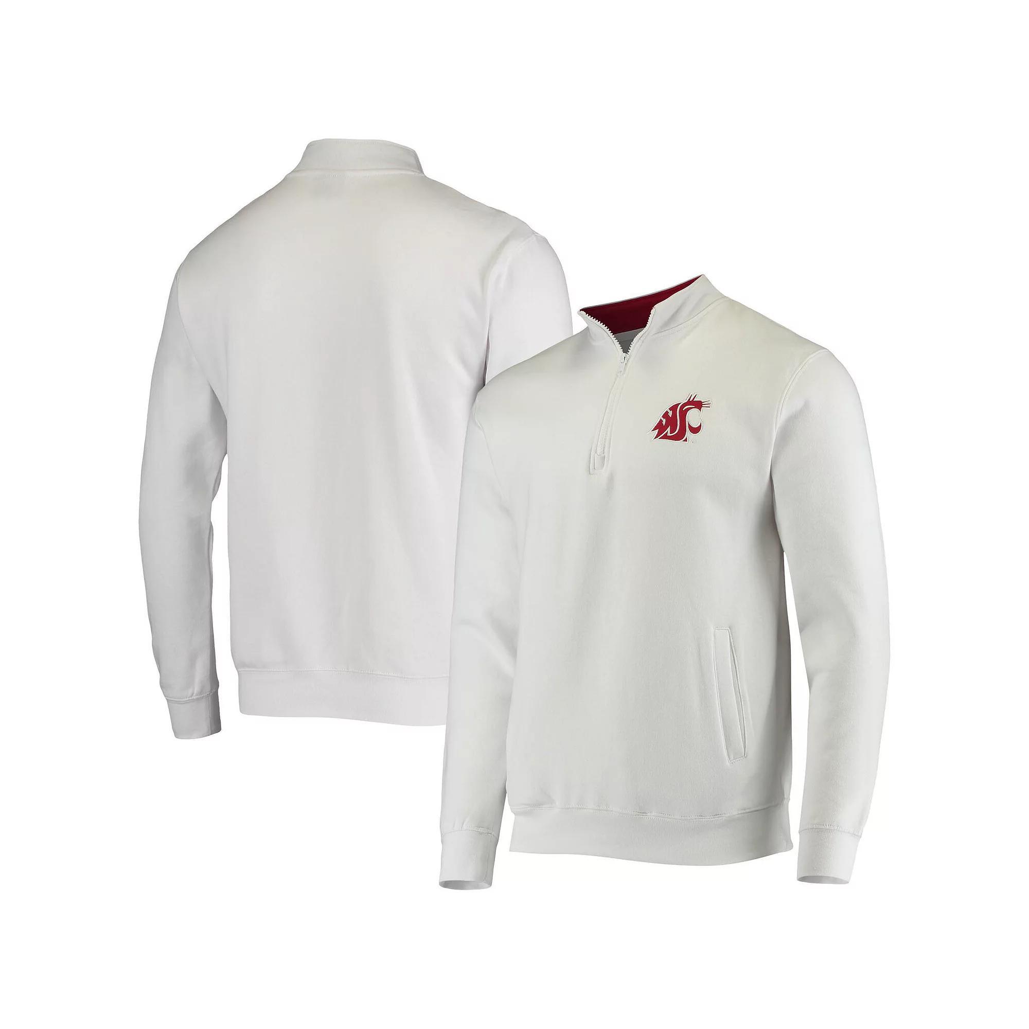 Mens Colosseum White Washington State Cougars Tortugas Logo Quarter-Zip Jacket Product Image