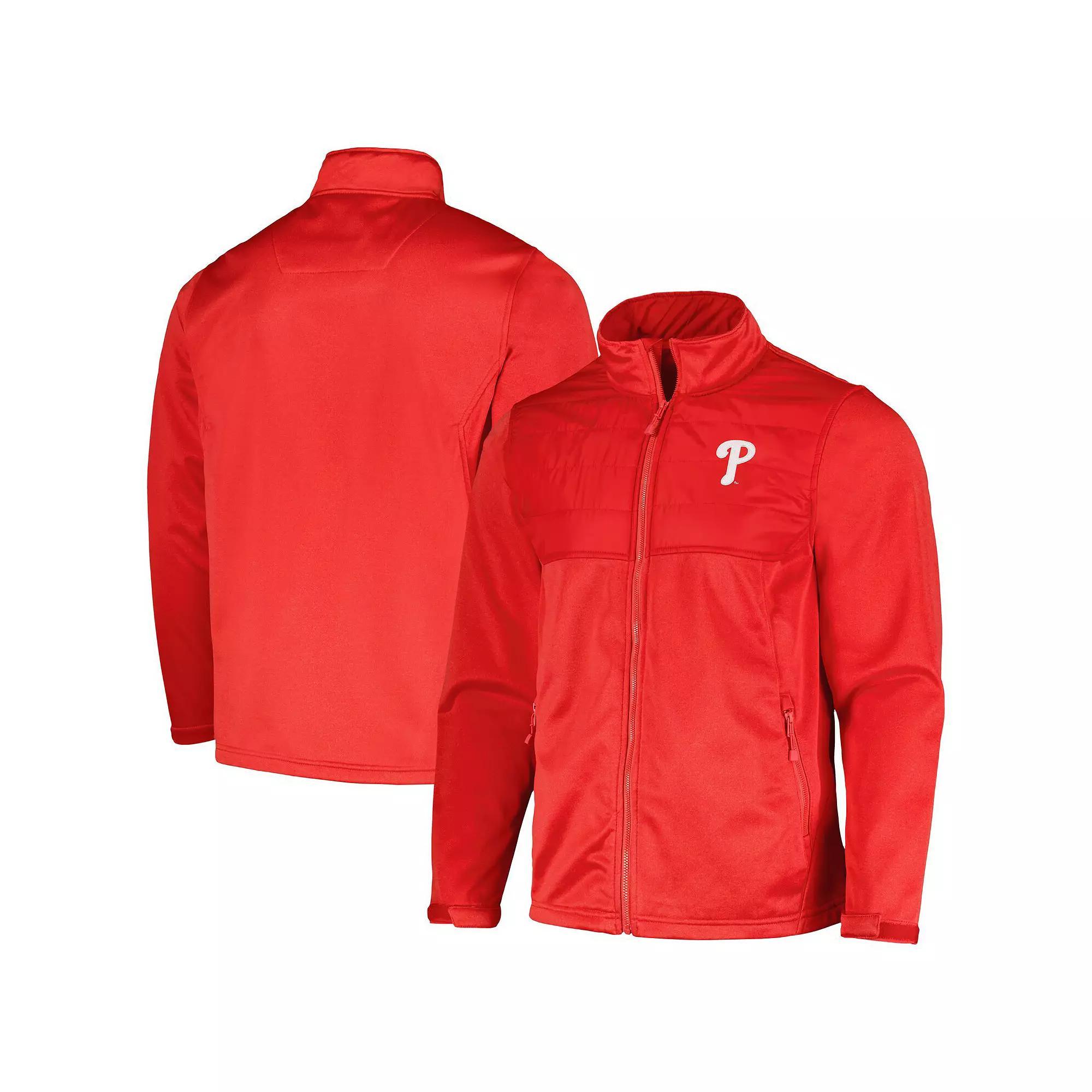 Men's Dunbrooke  Heather Red Philadelphia Phillies Explorer Full-Zip Jacket, Size: XL Product Image