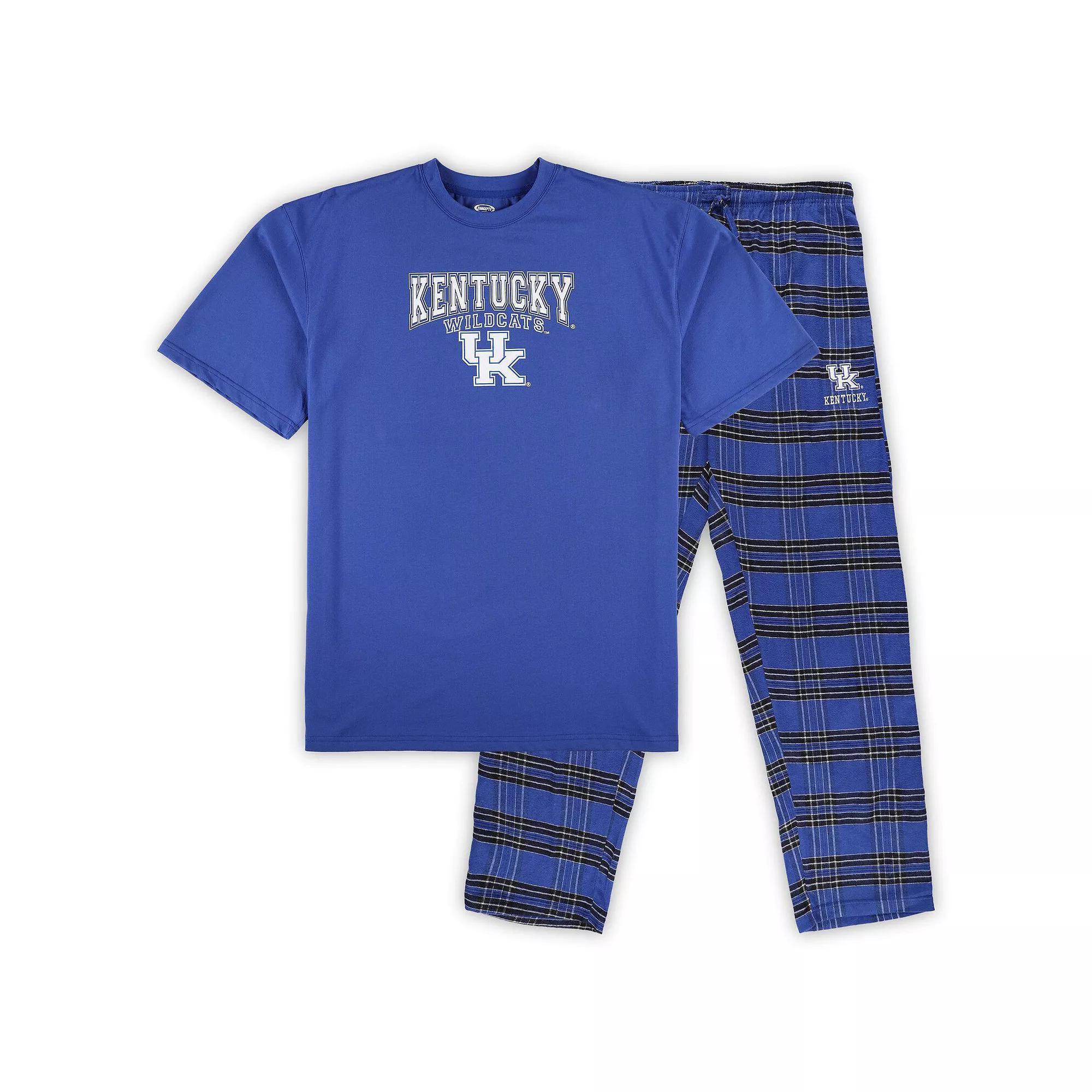 Men's Profile Royal Kentucky Wildcats Big & Tall 2-Pack T-Shirt & Flannel Pants Set, Size: 3XLT, Blue Product Image