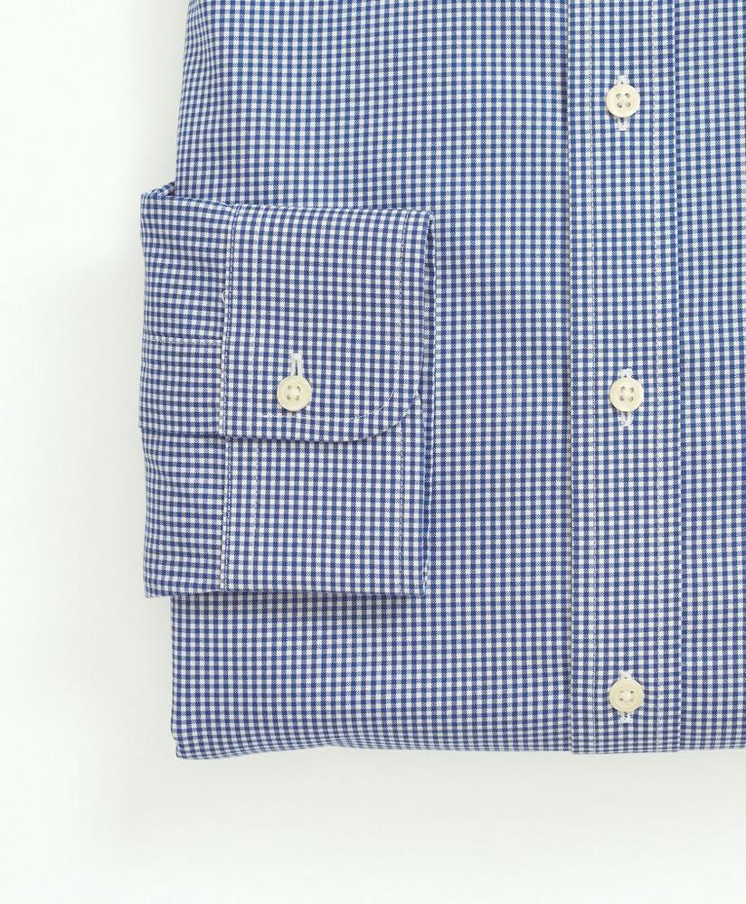 Stretch Supima® Cotton Non-Iron Pinpoint Oxford Ainsley Collar, Gingham Dress Shirt Product Image