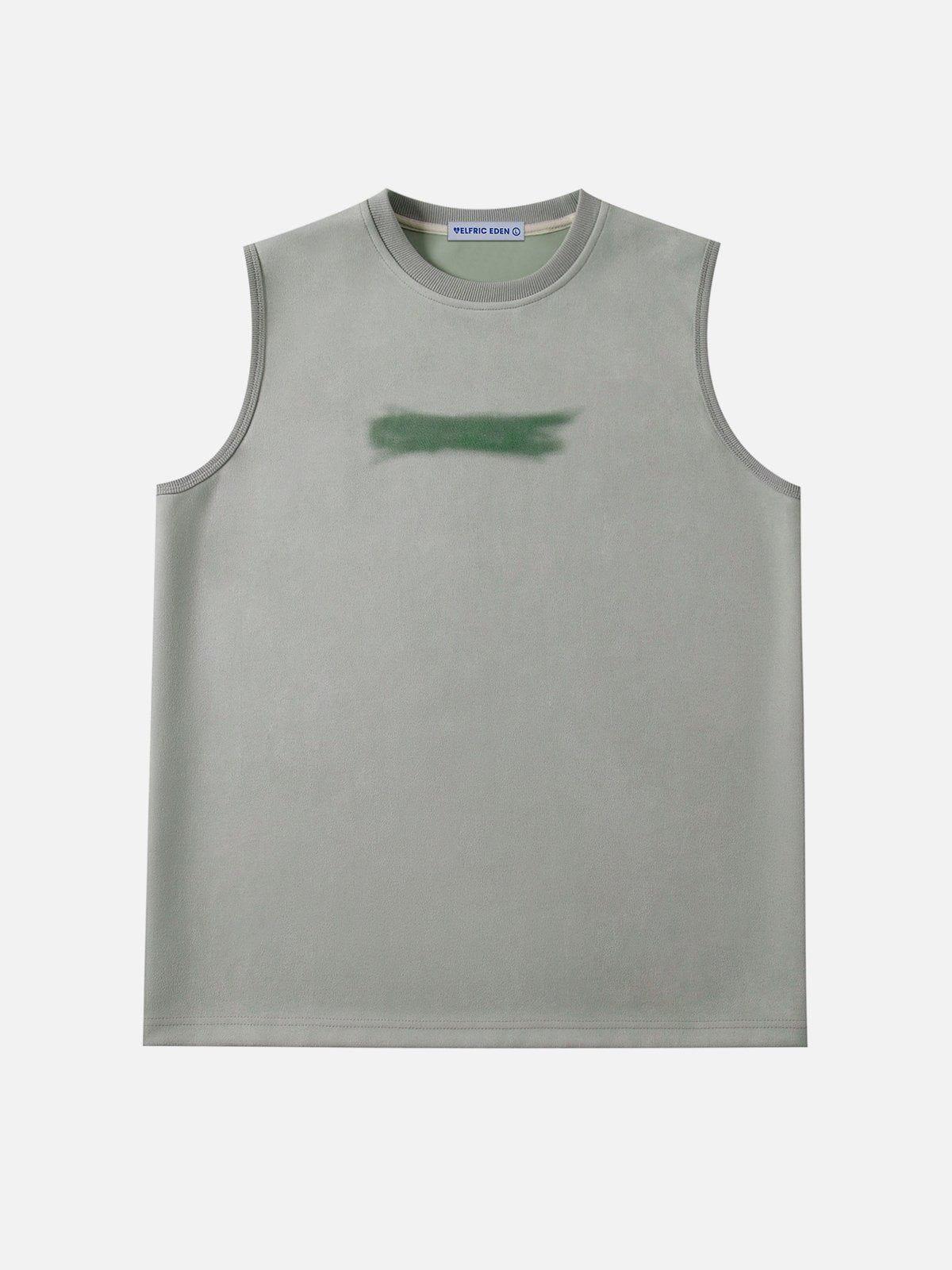 Aelfric Eden Line Print Suede Tank Top Product Image