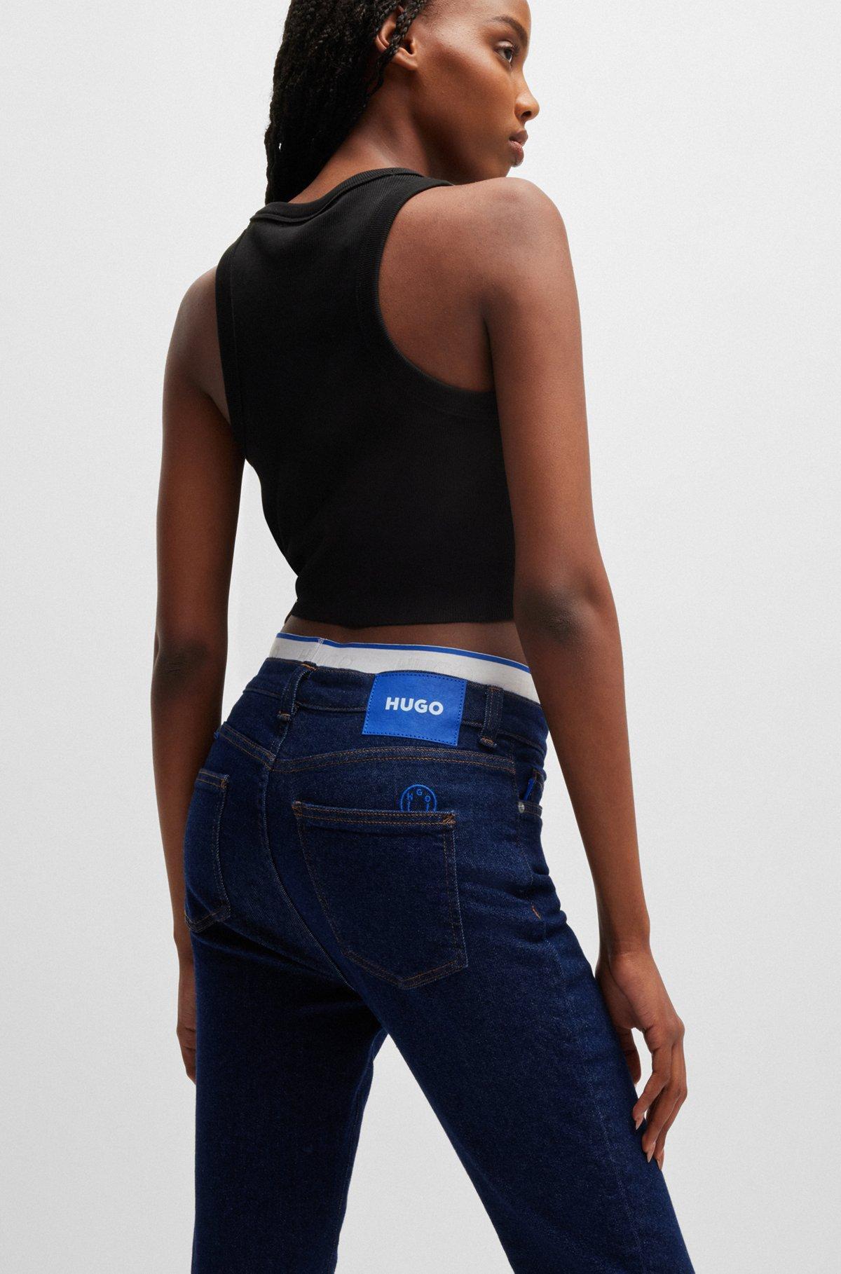 Skinny-fit jeans in dark-blue stretch denim Product Image