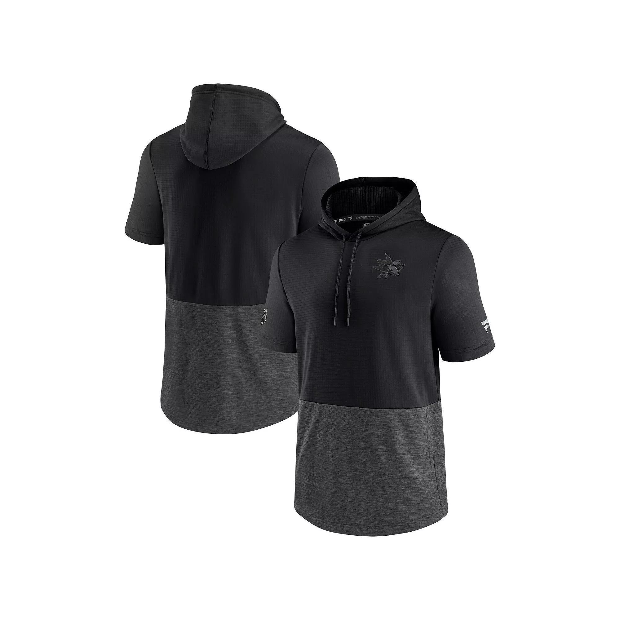 Men's Fanatics Branded Black Philadelphia Flyers Authentic Pro Travel and Training Short Sleeve Pullover Hoodie, Size: Small, Fly Black Product Image