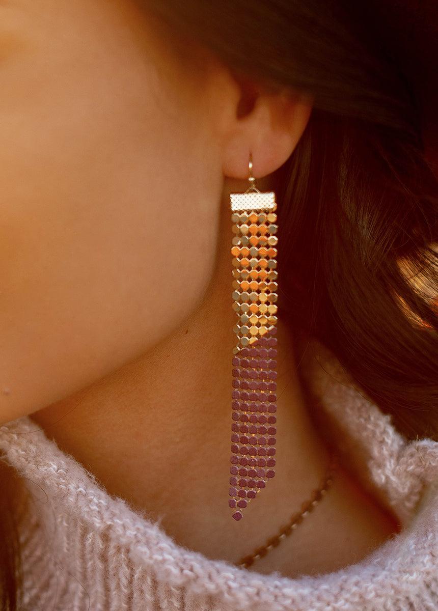 Emory Earrings in Plum Female Product Image