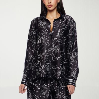 Premier Amour Womens Long Sleeve Satin Blouse Product Image