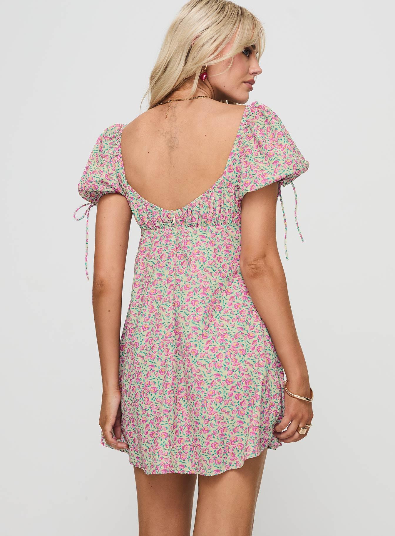 Larsson Mini Dress Pink Floral Product Image