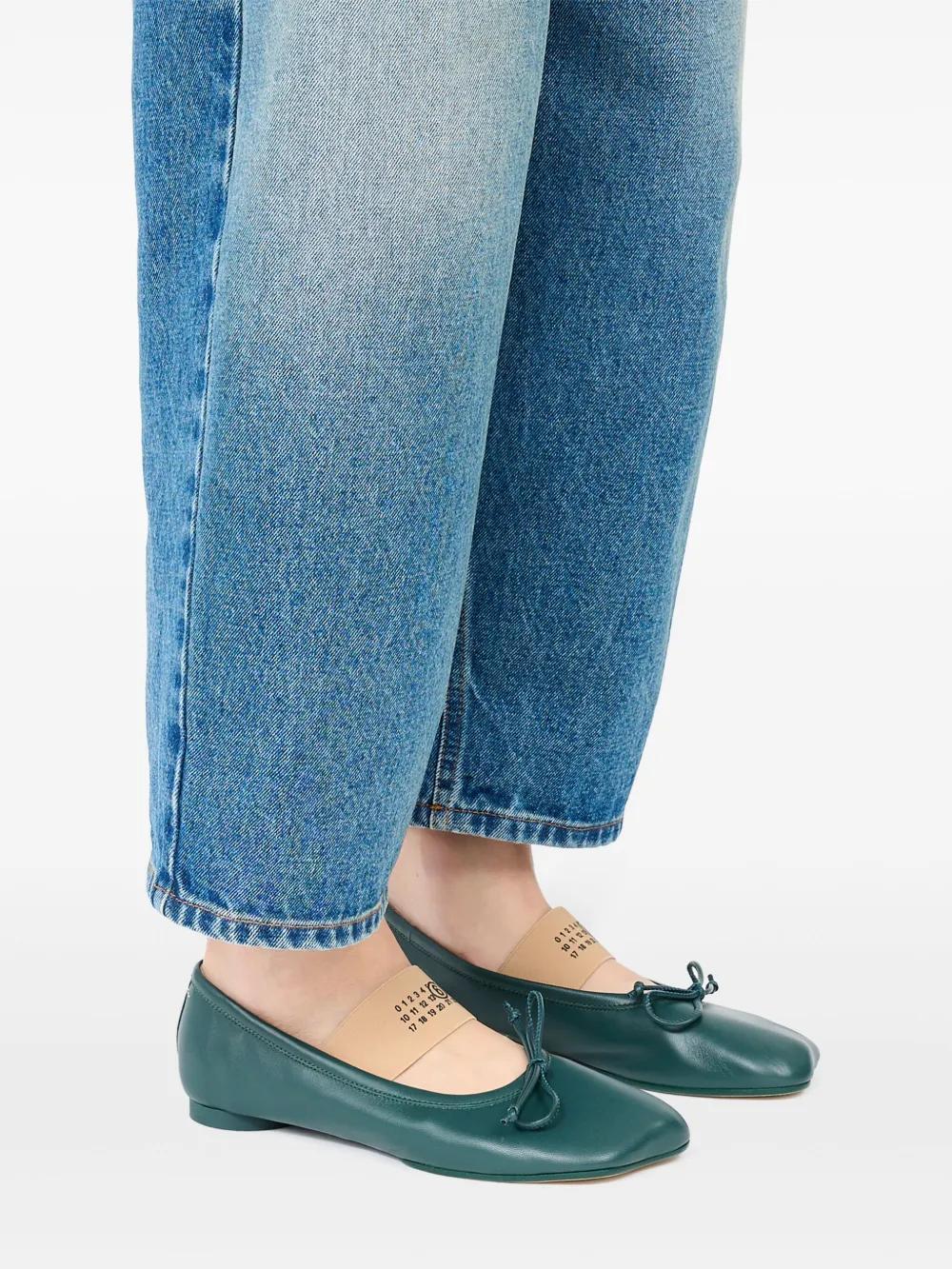Anatomic Numbers-motif leather ballerinas  Product Image