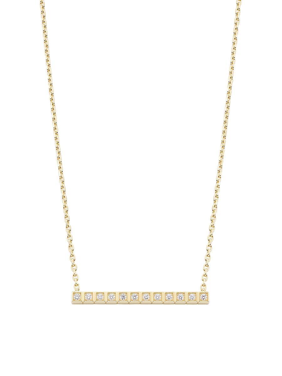 Womens Collier Ice Cube Diamond & 18K Yellow Gold Necklace Product Image