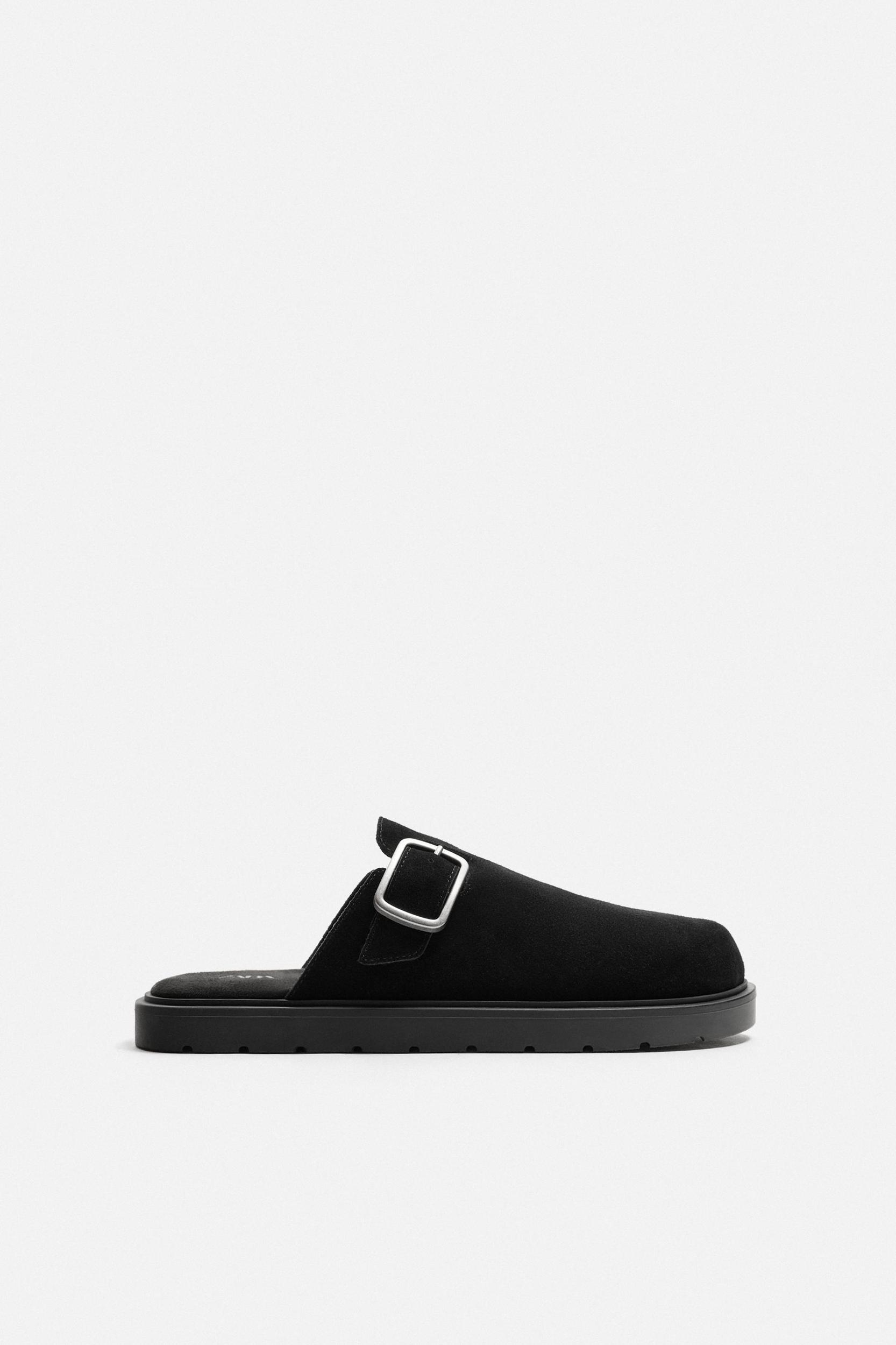 LEATHER BUCKLE CLOGS Product Image