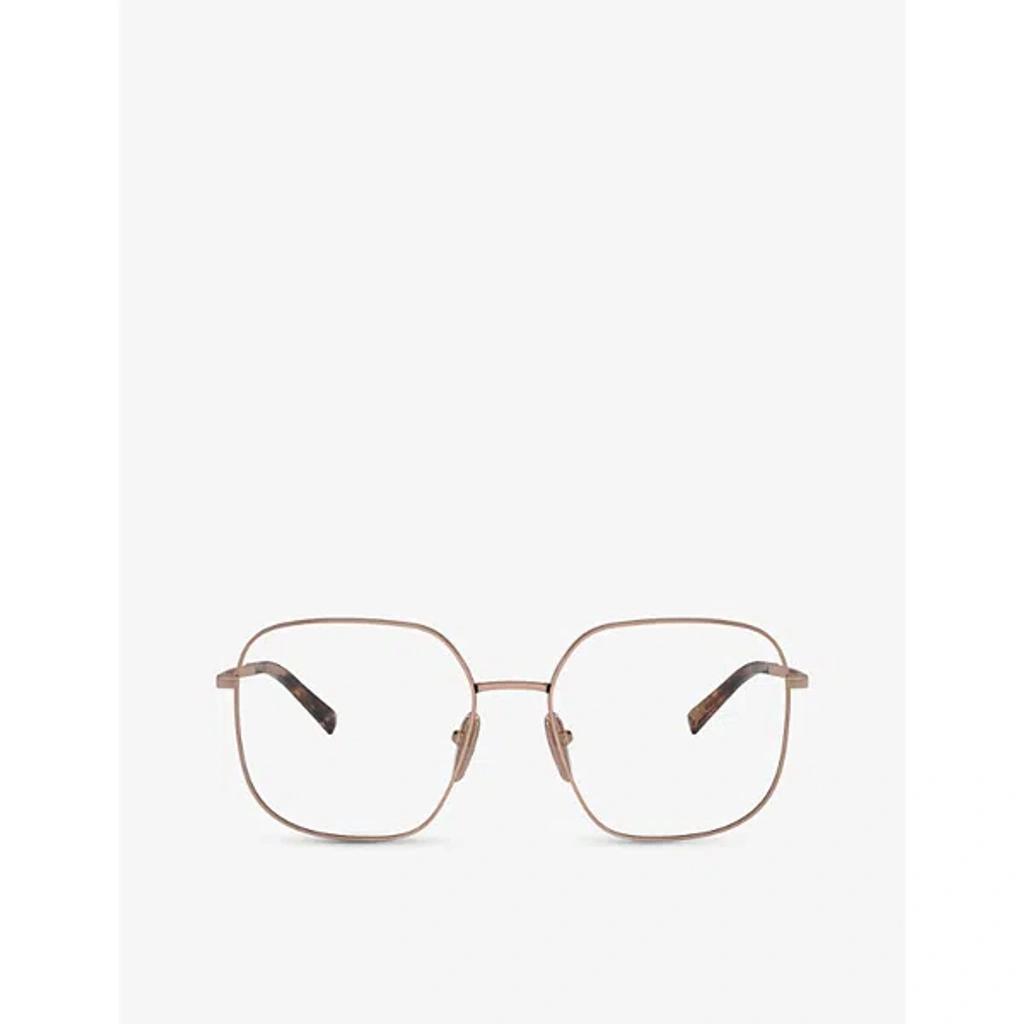 PRADA Womens Pra59v Square-frame Steel Sunglasses Pink Product Image