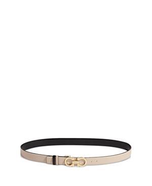 Womens Gancini Adjustable Cut-to-Size Reversible Hammered Leather Belt Product Image